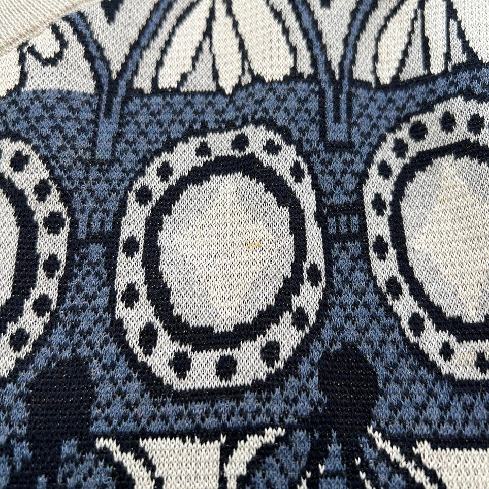 DIOR × SHAWN STUSSY 2020AW Cotton Silk Jacquard Knit Tee 033M632AT175 Size M ディオール×ショーン・ステューシー コットンシルクジャガードニットTシャツ サイズM