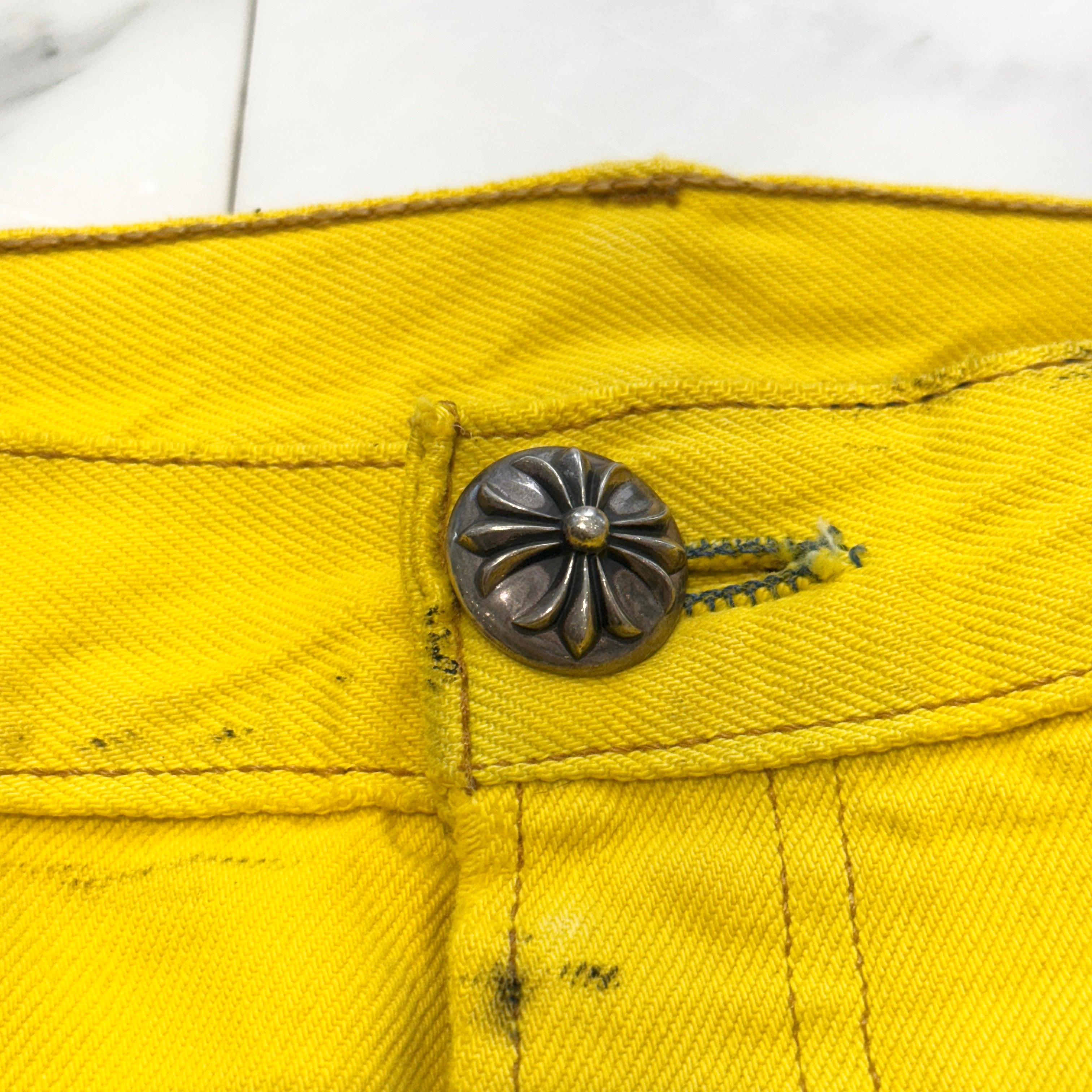 CHROME HEARTS × Levi's VNTG Large Cross Patch & Back Cemetery Leather Cross Patch Denim Pants Size 34 クロムハーツ × リーバイス ヴィンテージ ラージクロスパッチ&バックセメタリークロスレザーパッチ デニムパンツ ジーンズ サイズ34