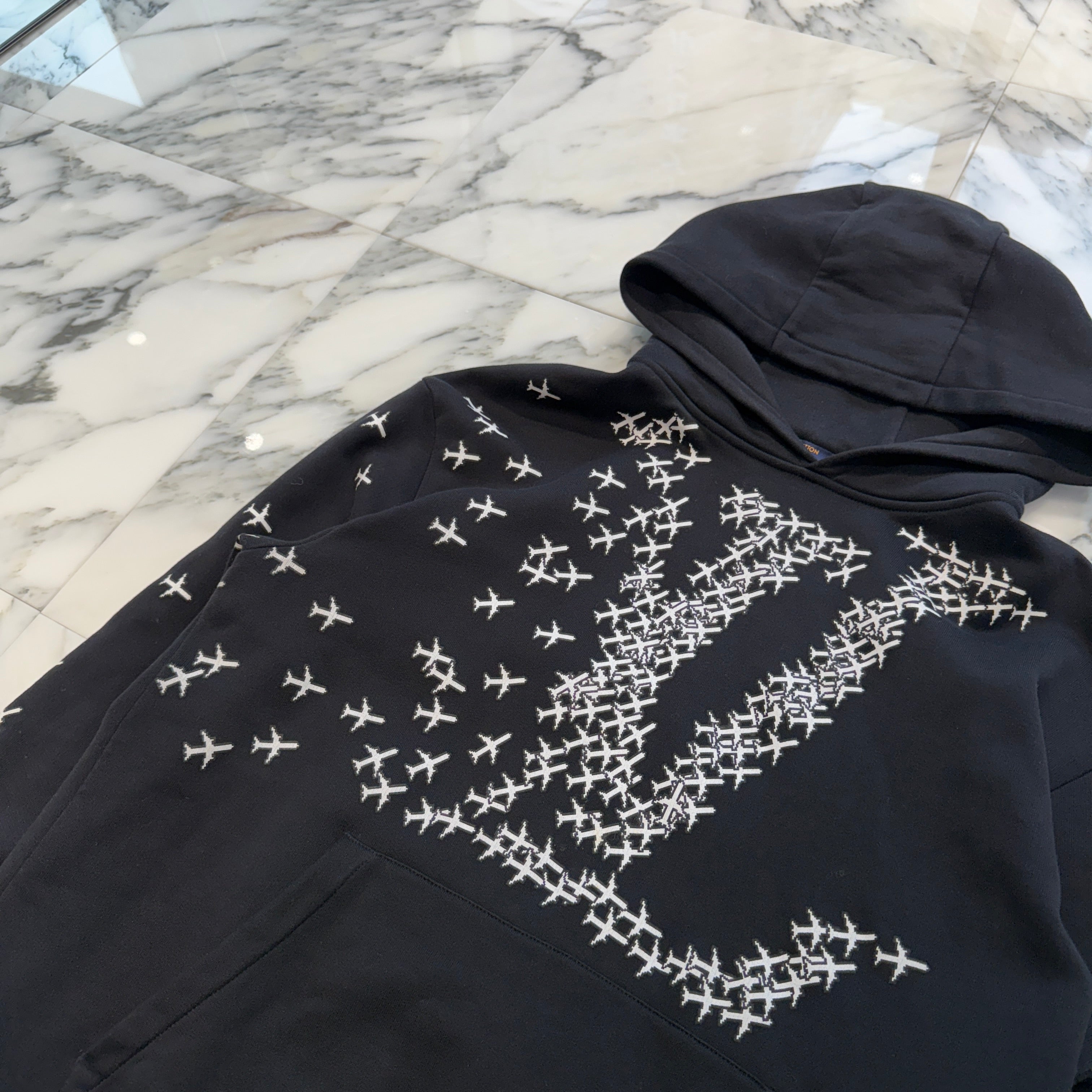 LOUIS VUITTON 2020SS Plane Printed Hoodie HIY43W Size S ルイヴィトン プレーン プリンテッド フーディー サイズS