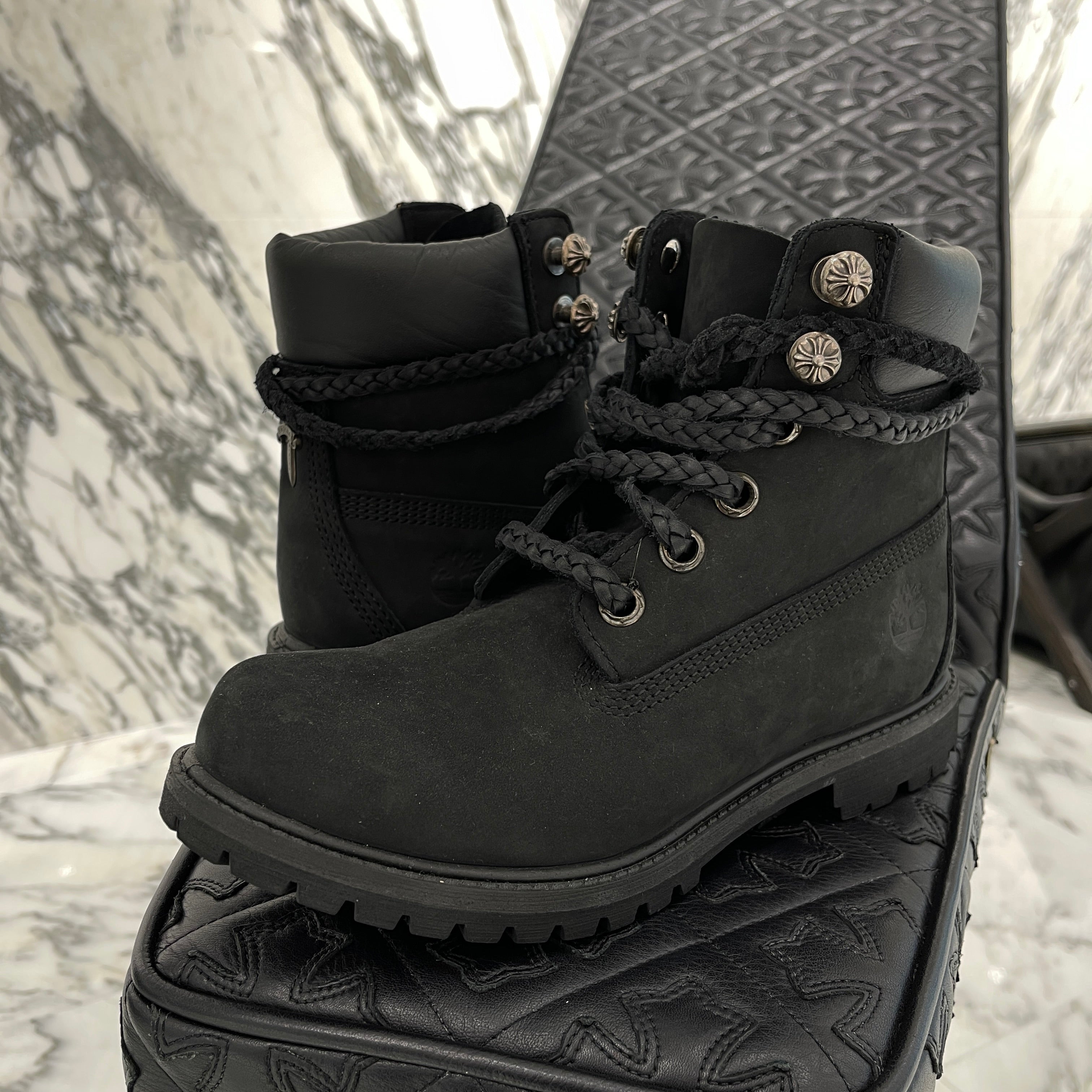 CHROME HEARTS × Timberland 6INCH Nubuck Leather Work Boots Size 8M（26cm）クロムハーツ × ティンバーランド 6インチ ヌバックレザー ワークブーツ サイズ8M（26cm）
