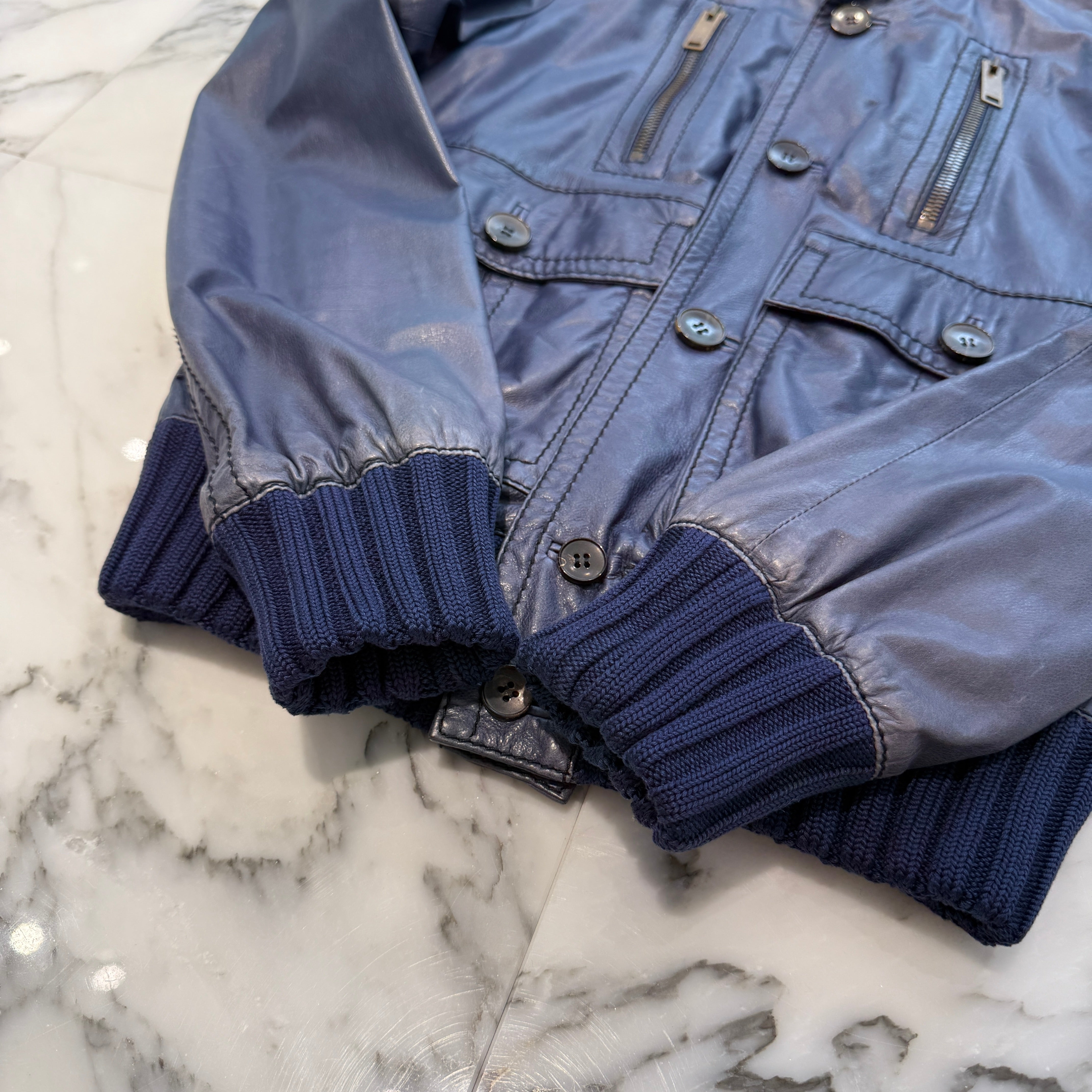 GUCCI Madonna Leather Bomber Jacket 171472 XN148 Size 44 グッチ マドンナ レザーボンバージャケット サイズ44