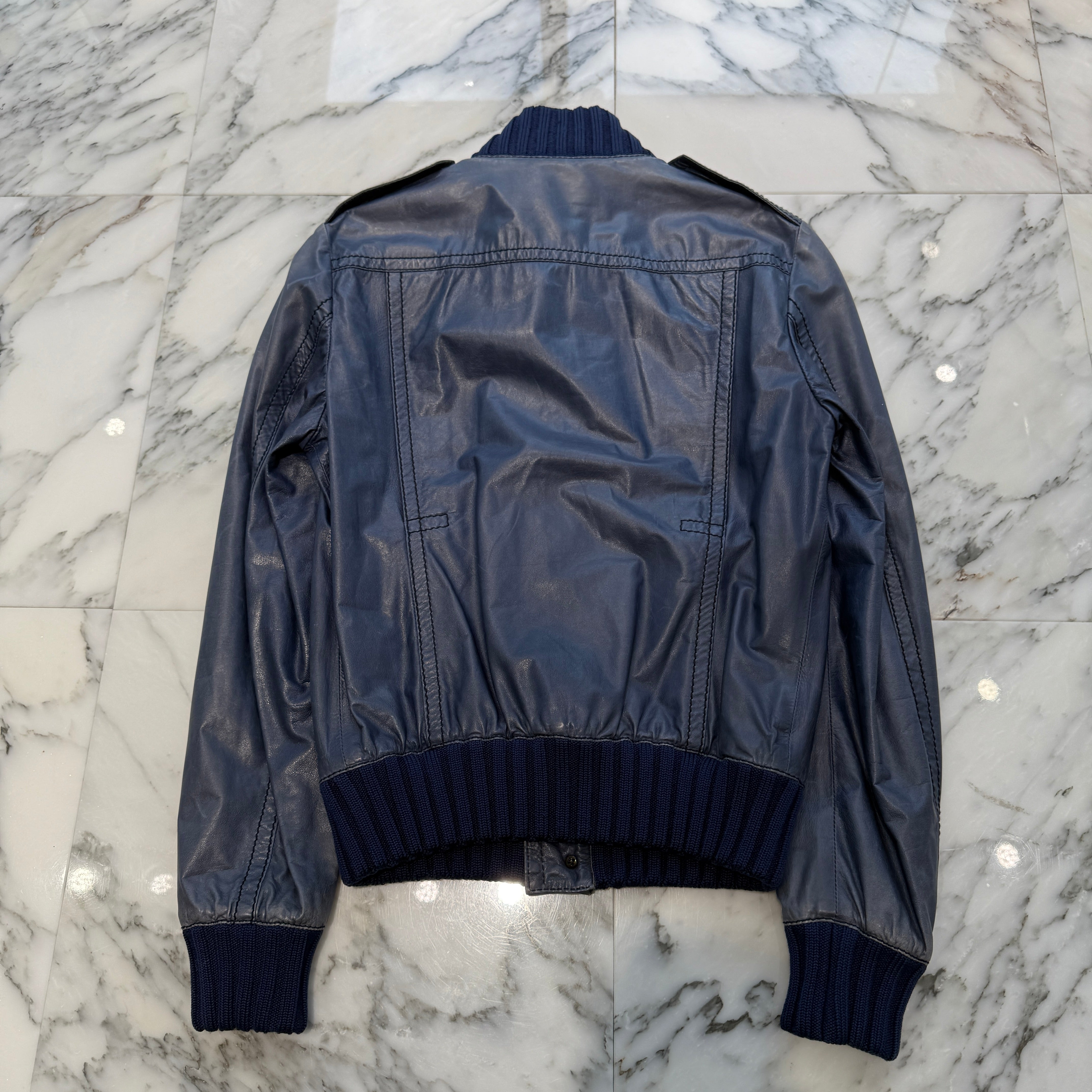 GUCCI Madonna Leather Bomber Jacket 171472 XN148 Size 44 グッチ マドンナ レザーボンバージャケット サイズ44