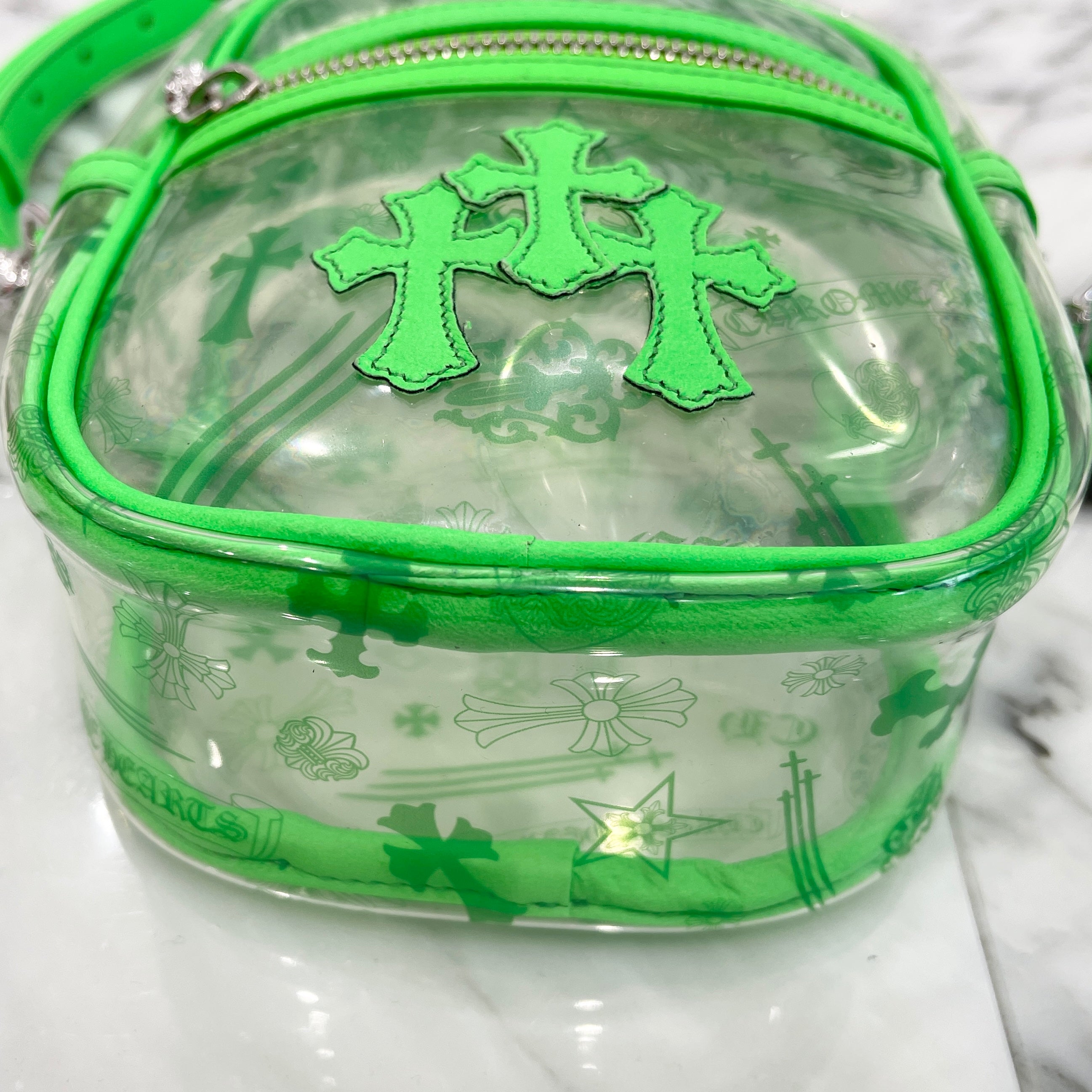 CHROME HEARTS TAKAMINI PVC 3 Cemetery Cross Patch Leather Shoulder Bag クロムハーツ タカミニ PVC 3セメタリークロスパッチ レザーショルダーバッグ