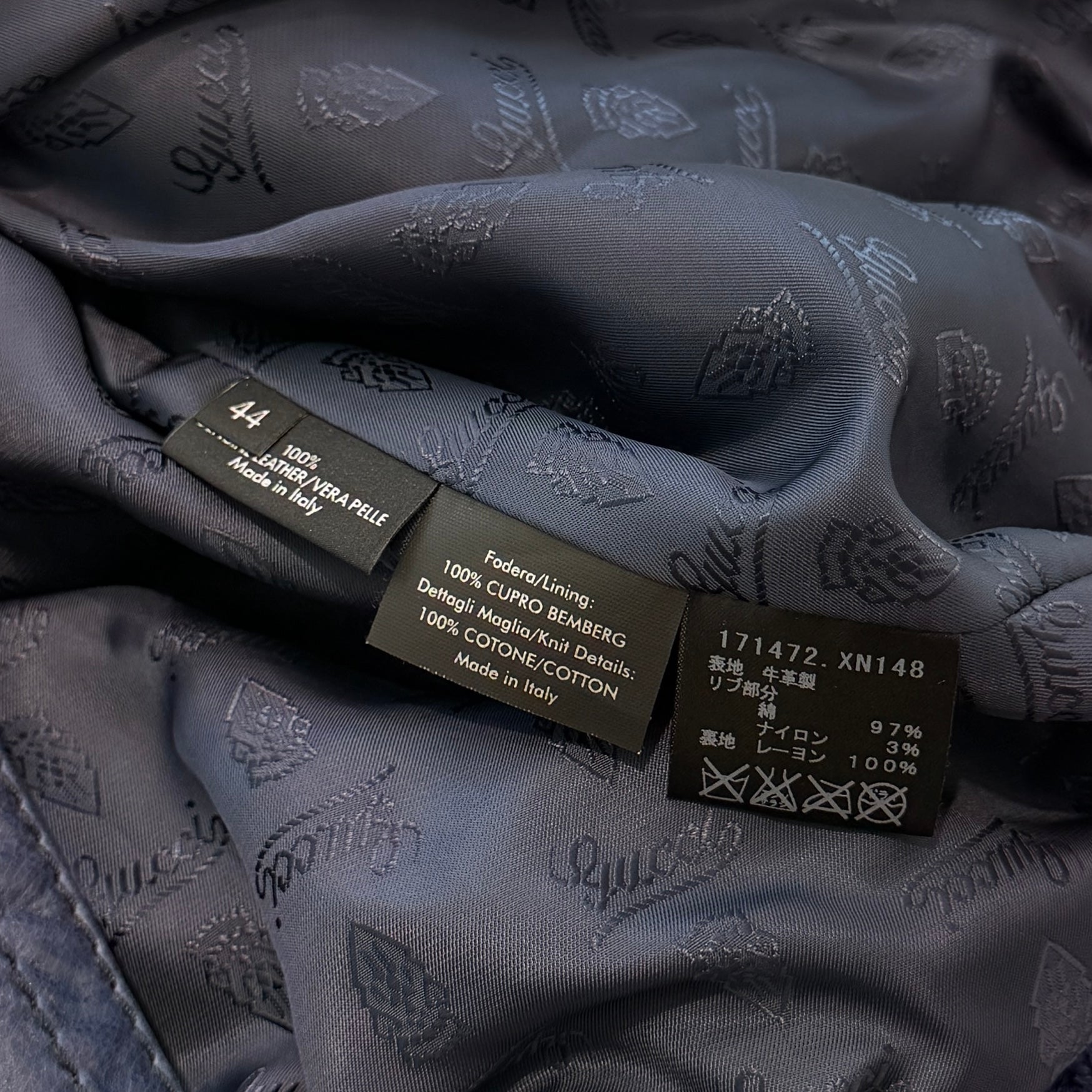 GUCCI Madonna Leather Bomber Jacket 171472 XN148 Size 44 グッチ マドンナ レザーボンバージャケット サイズ44