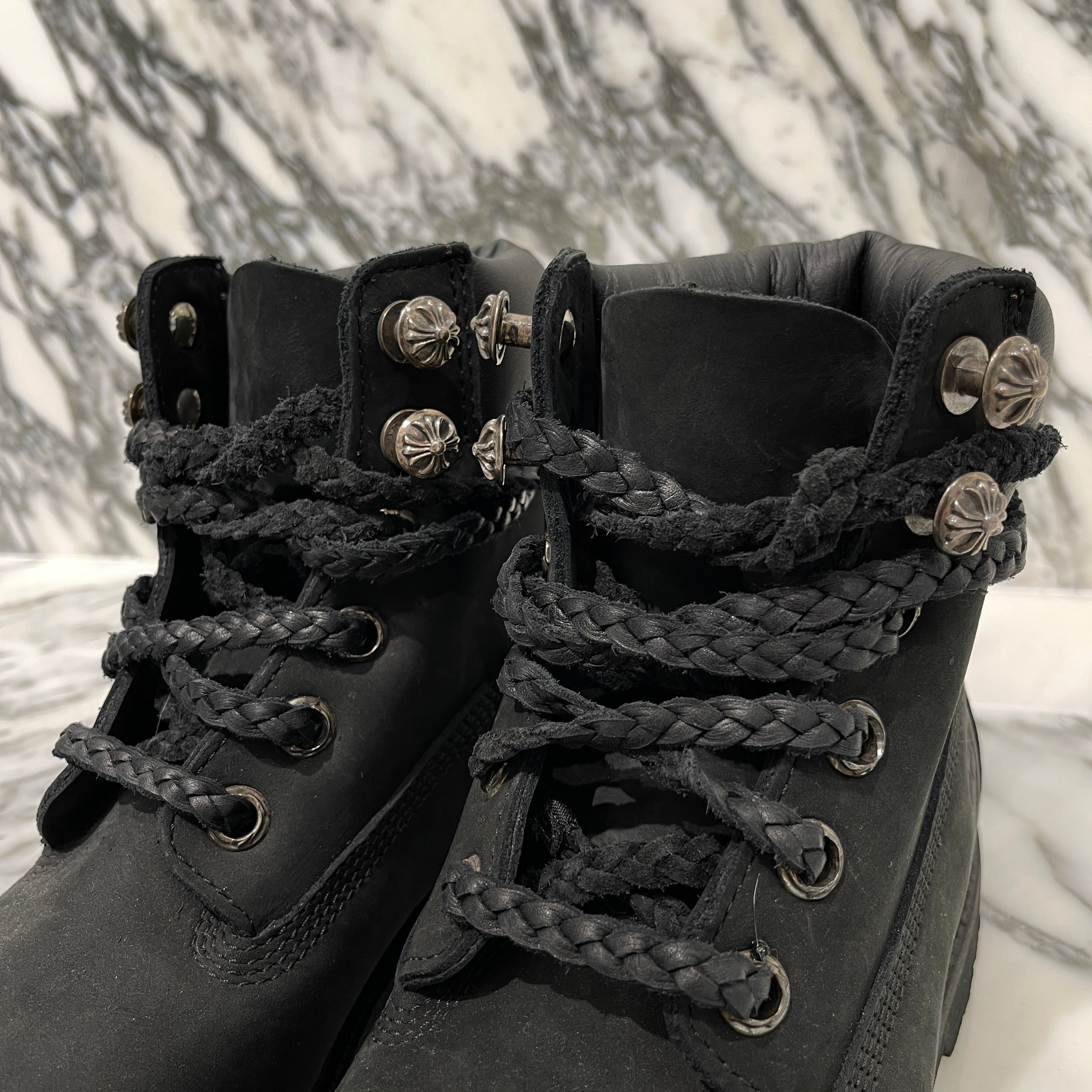 CHROME HEARTS × Timberland 6INCH Nubuck Leather Work Boots