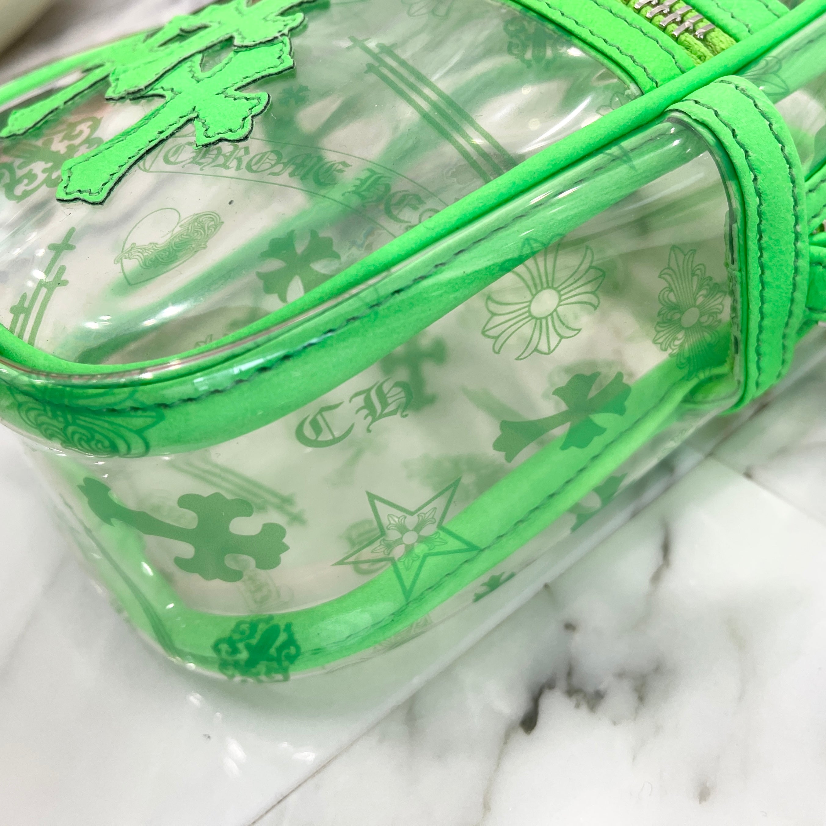 CHROME HEARTS TAKAMINI PVC 3 Cemetery Cross Patch Leather Shoulder Bag クロムハーツ タカミニ PVC 3セメタリークロスパッチ レザーショルダーバッグ