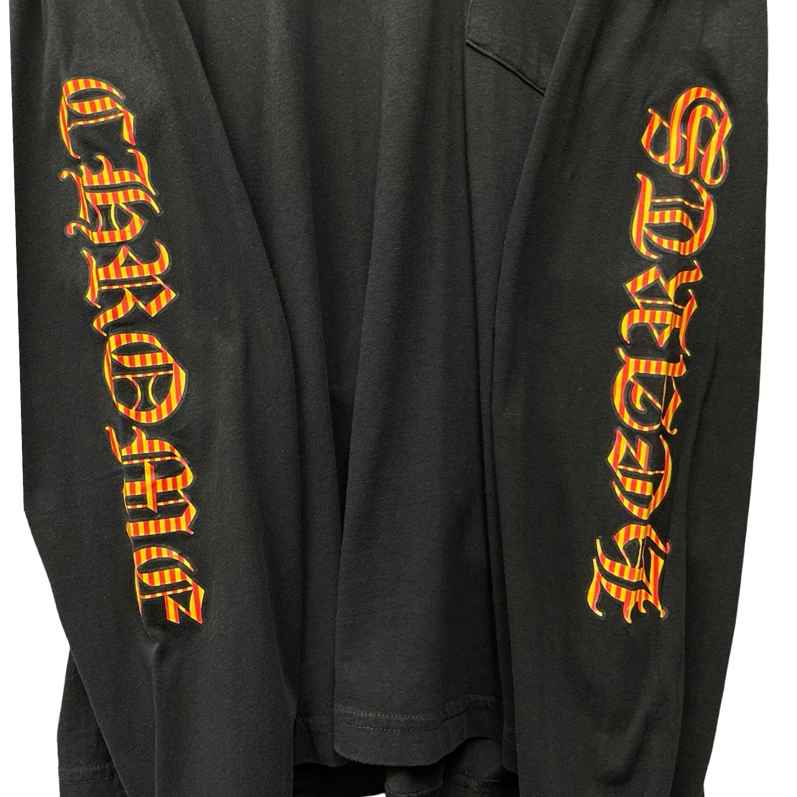 CHROME HEARTS Striped Dagger Long Sleeve Tee Size L