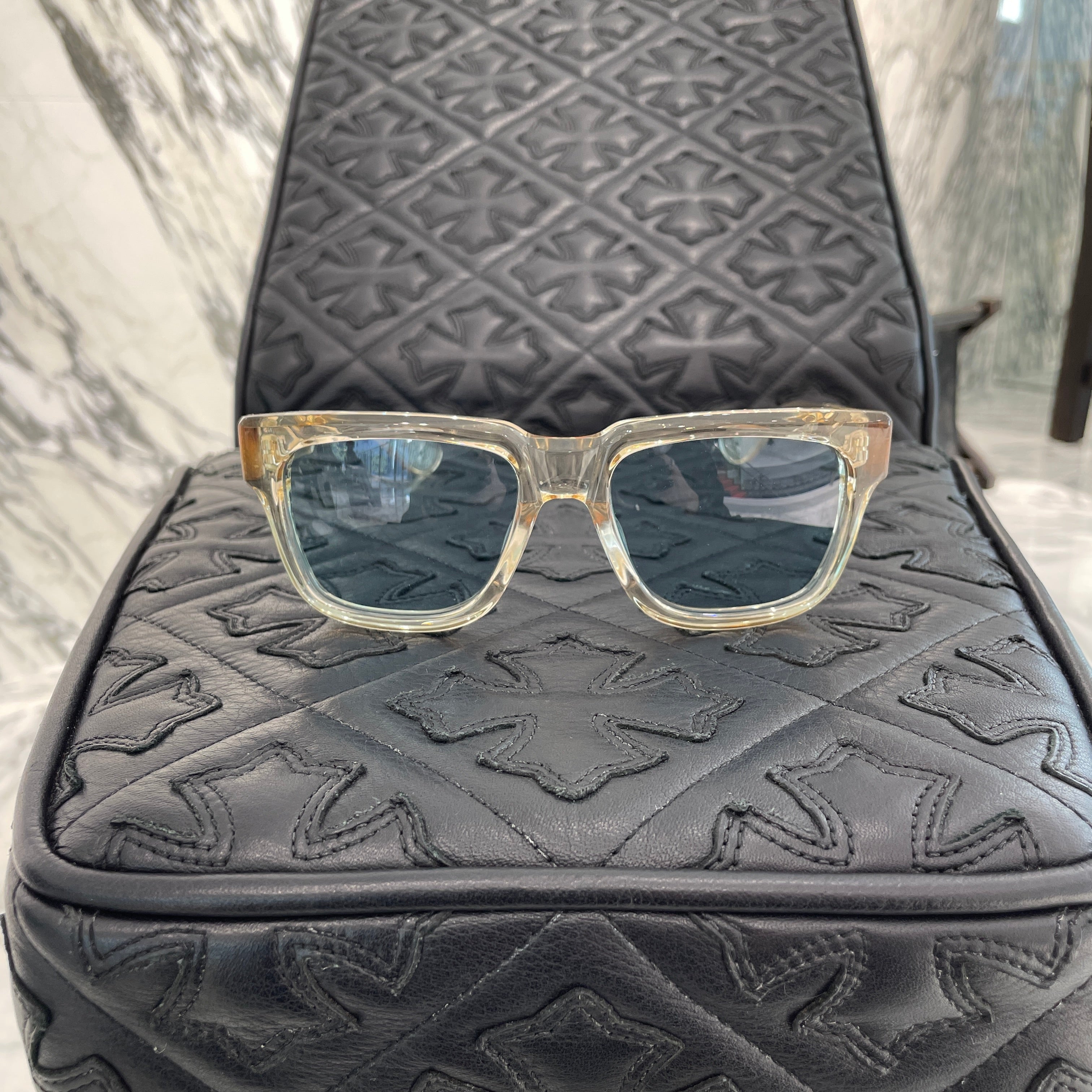 CHROME HEARTS BOX-OFFICER Crea Sunglasses Size 66□19-144 クロムハーツ ボックス-オフィサー クリア サングラス サイズ66□19-144