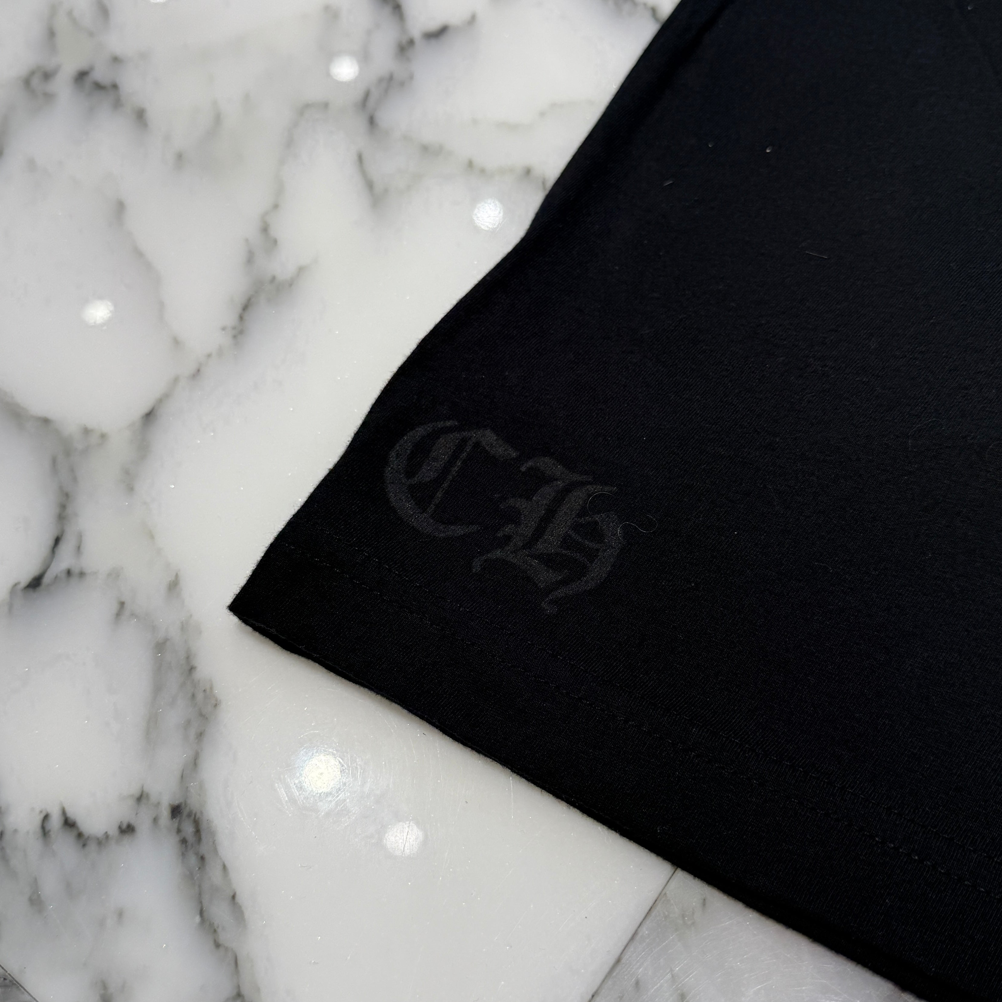 CHROME HEARTS 2024AW Old English Neck Logo Neon Blue Long Sleeve Tee Size XL クロムハーツ オールドイングリッシュネックロゴネオンブルーロングスリーブTシャツ サイズXL