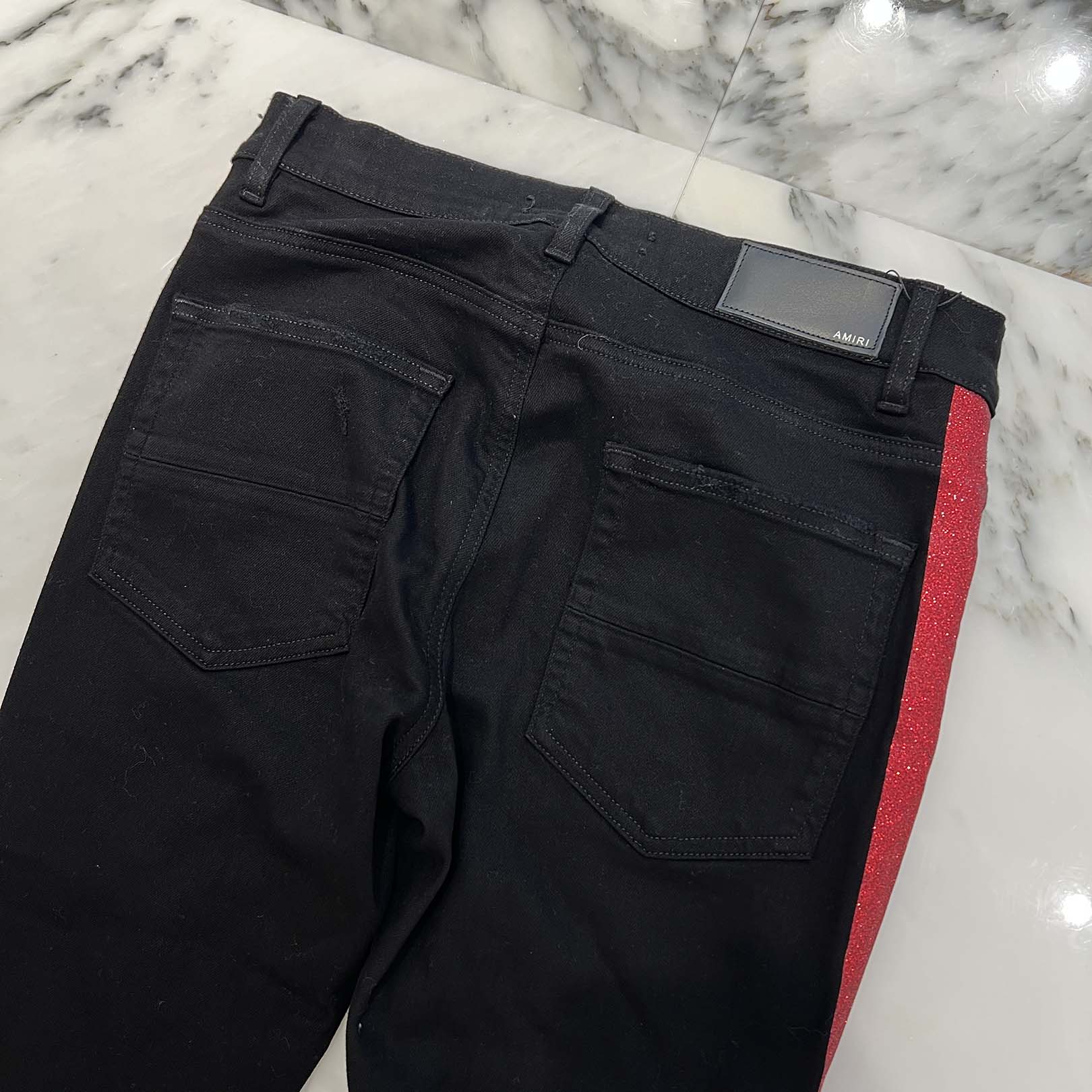 AMIRI Glitter Sideline Distressed Pants Size 31 アミリ グリッターサイドラインダメージパンツ サイズ31