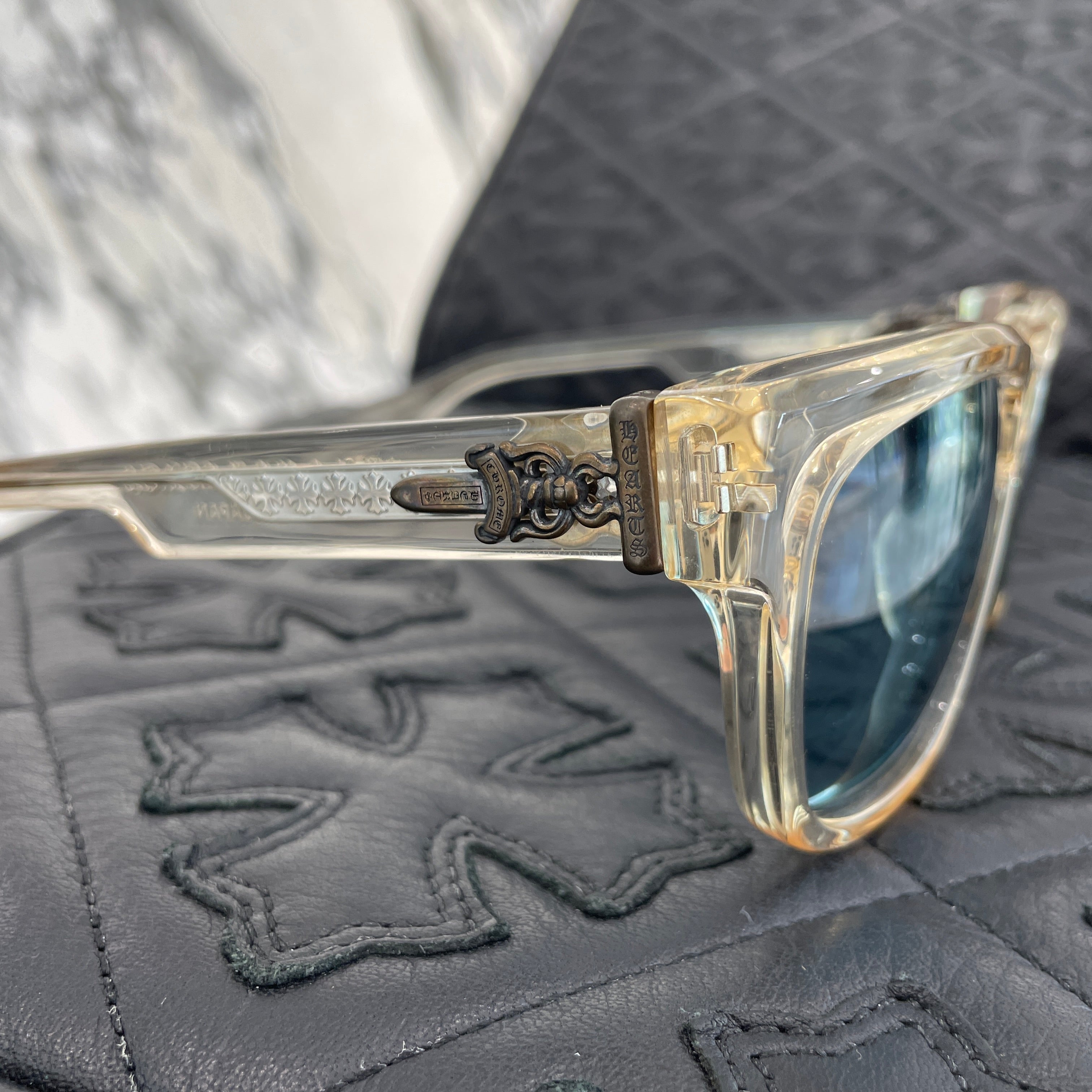 CHROME HEARTS BOX-OFFICER Crea Sunglasses Size 66□19-144 クロムハーツ ボックス-オフィサー クリア サングラス サイズ66□19-144