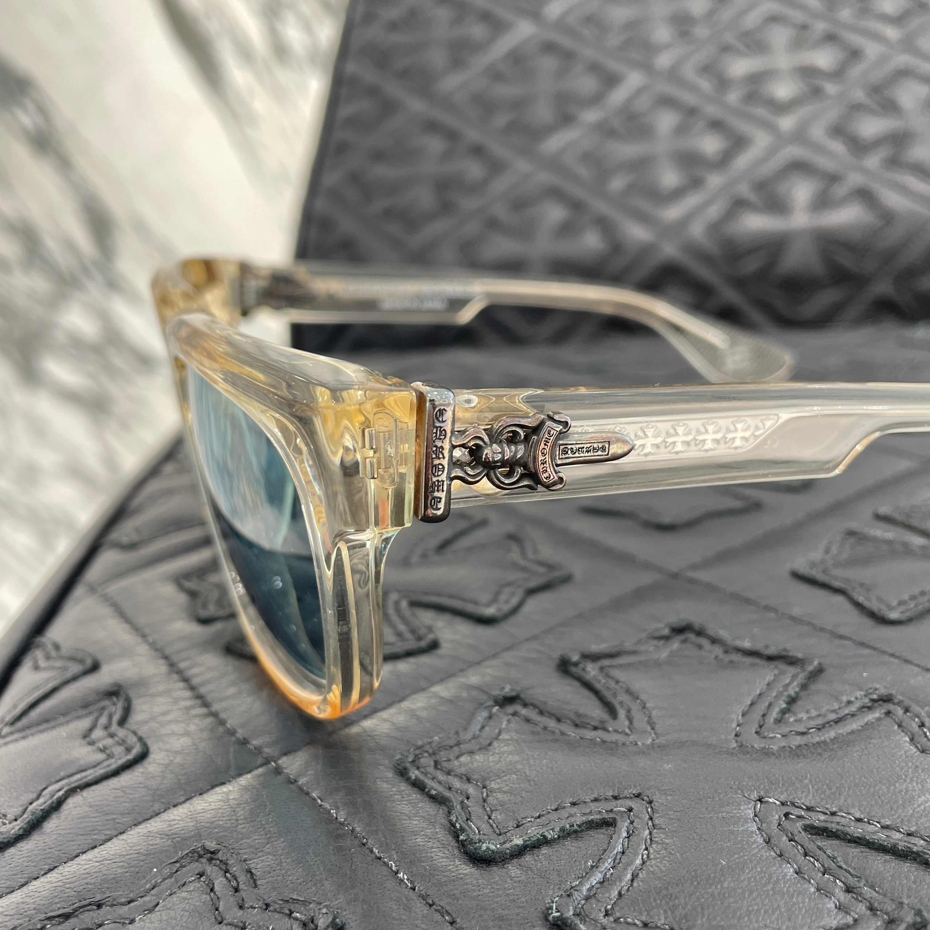 CHROME HEARTS BOX-OFFICER Crea Sunglasses Size 66□19-144 クロムハーツ ボックス-オフィサー クリア サングラス サイズ66□19-144