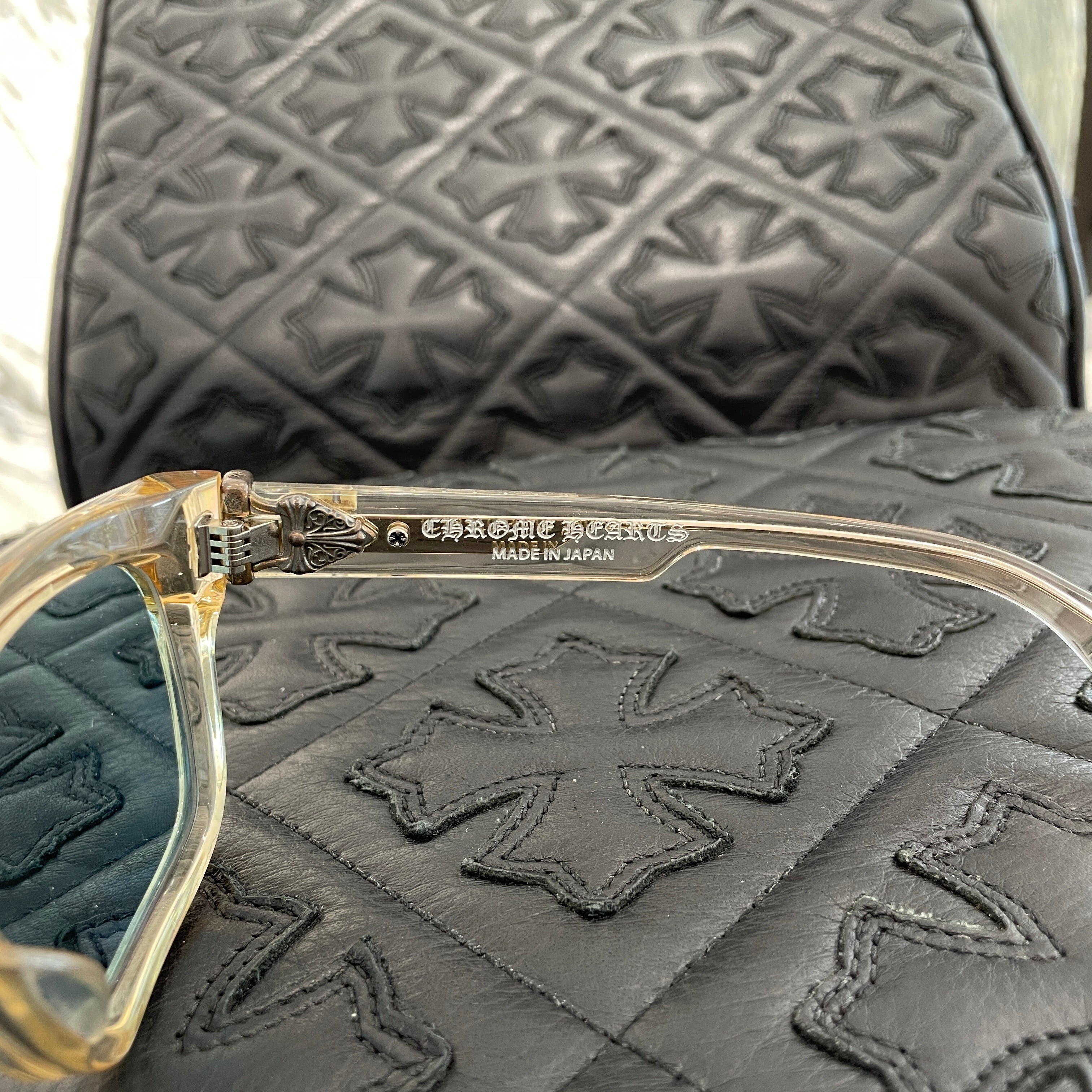 CHROME HEARTS BOX-OFFICER Crea Sunglasses Size 66□19-144 クロムハーツ ボックス-オフィサー クリア サングラス サイズ66□19-144