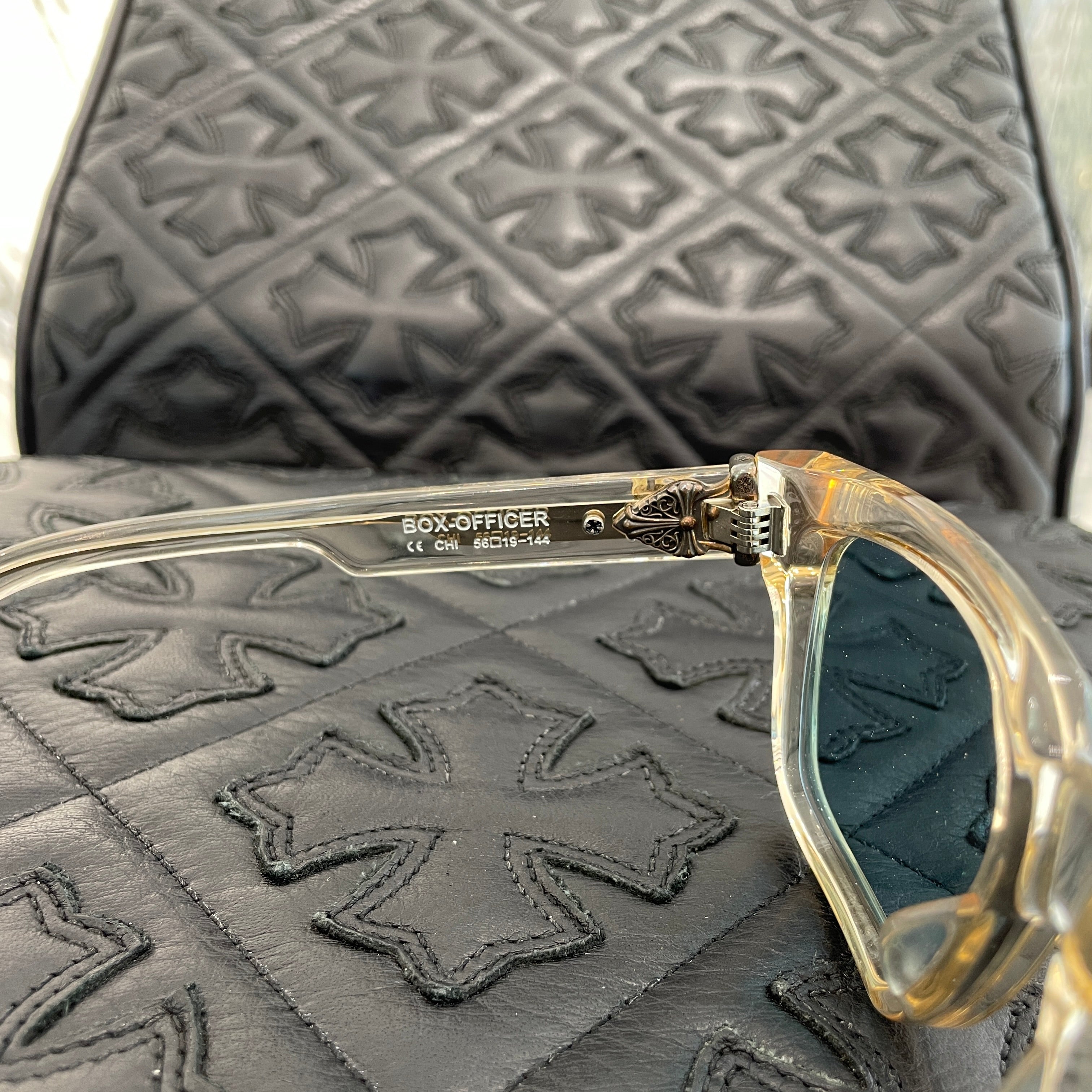 CHROME HEARTS BOX-OFFICER Crea Sunglasses Size 66□19-144 クロムハーツ ボックス-オフィサー クリア サングラス サイズ66□19-144