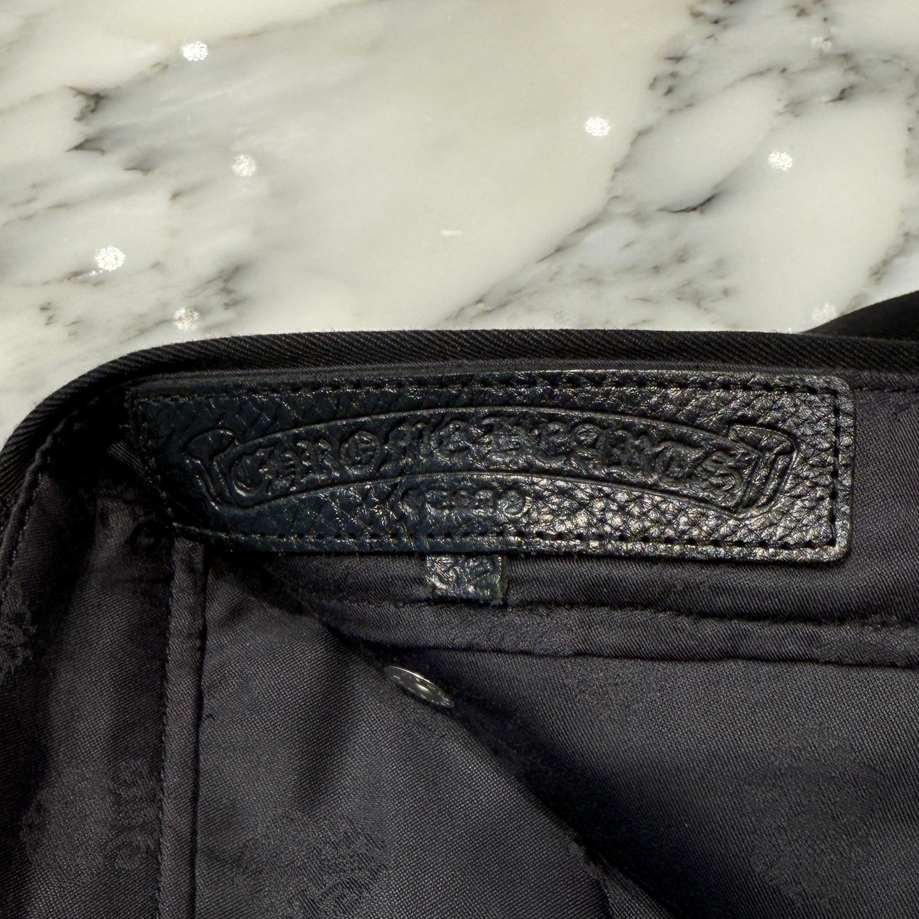 CHROME HEARTS Camouflage Cemetery Leather Cross Patch Chino Pants Size 32 クロムハーツ カモフラージュ セメタリー レザークロスパッチ チノパンツ サイズ32