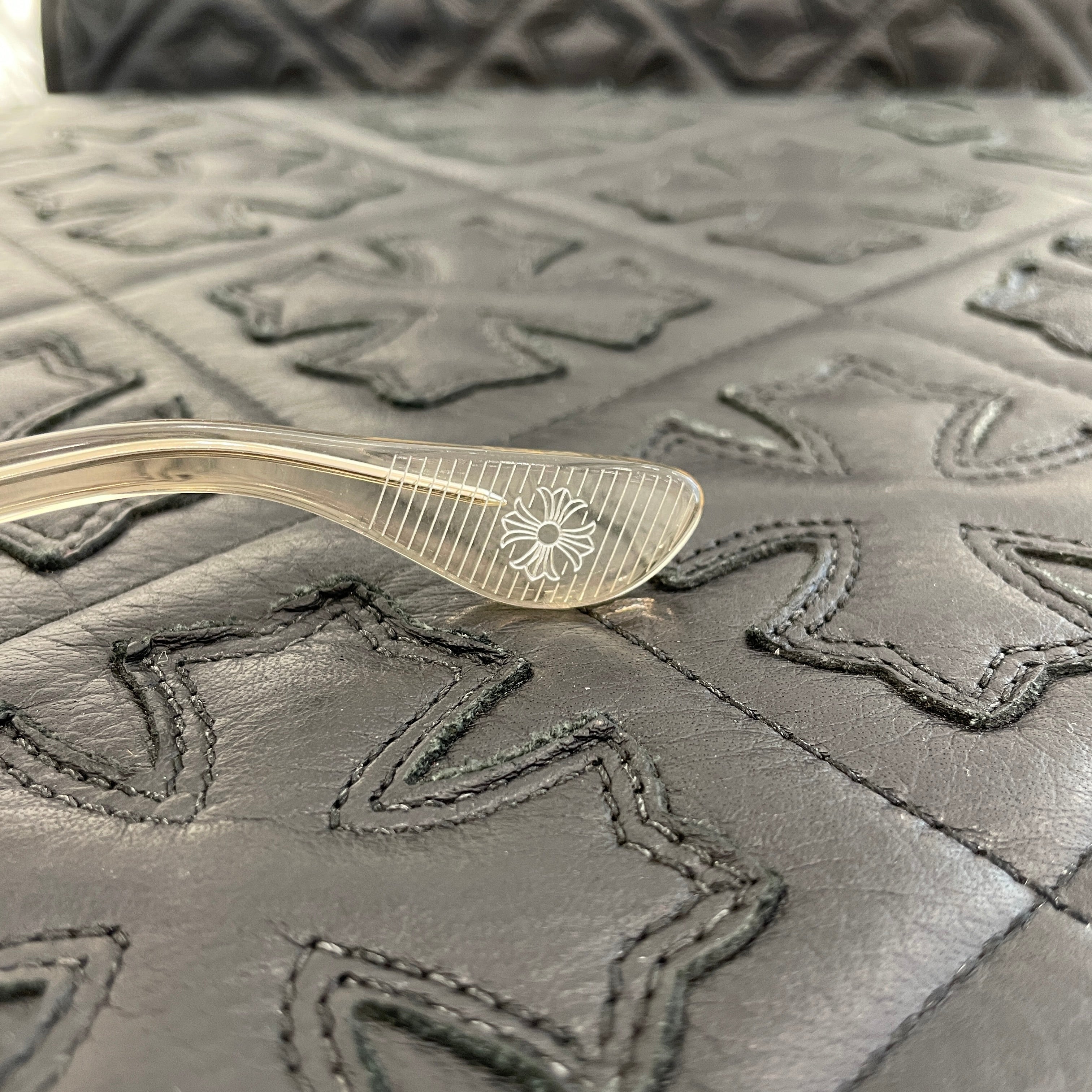 CHROME HEARTS BOX-OFFICER Crea Sunglasses Size 66□19-144 クロムハーツ ボックス-オフィサー クリア サングラス サイズ66□19-144