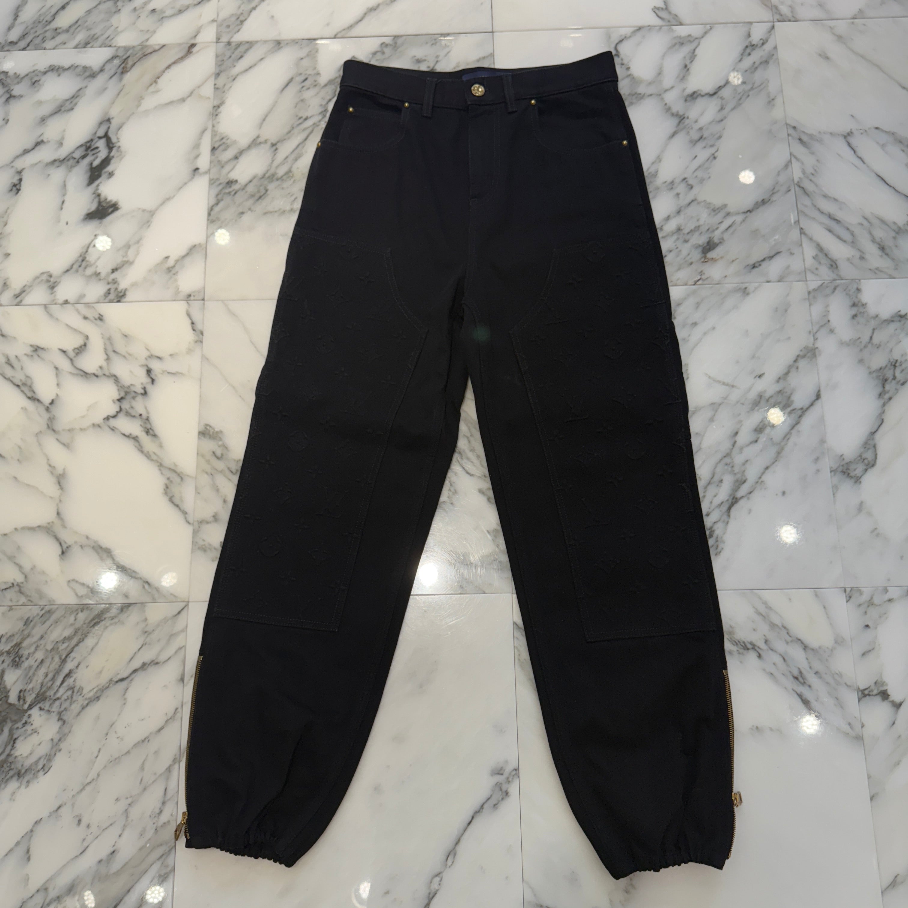 LOUIS VUITTON 2022AW Monogram Detail Carpenter Denim Pants HND10W Size 28 ルイヴィトン モノグラムディテール カーペンター デニムパンツ サイズ28