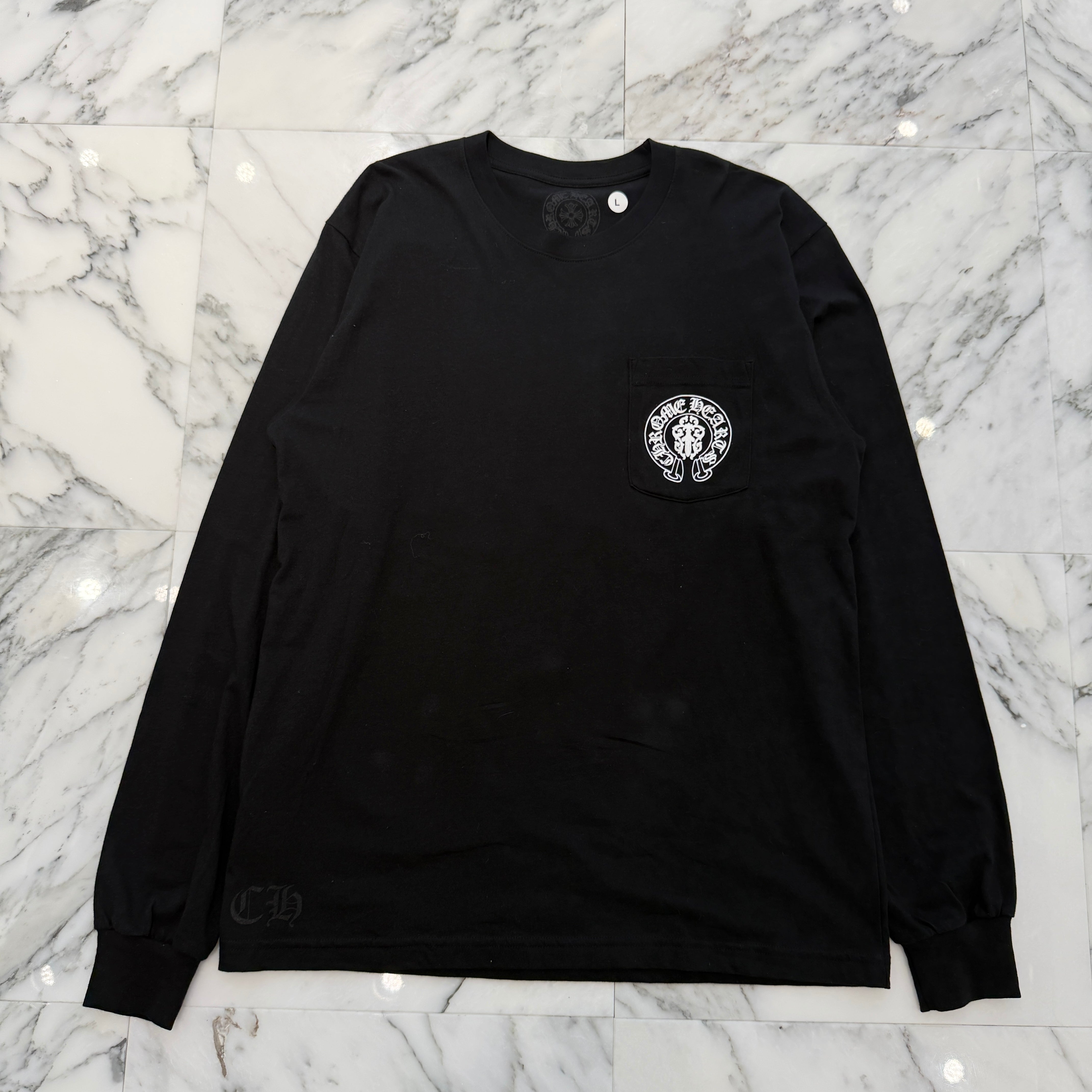 CHROME HEARTS American Flag Vine Dagger Horseshoe Long Sleeve Tee Size L クロムハーツ アメリカンフラッグ ヴァインダガーホースシュー ロングスリーブTシャツ サイズL