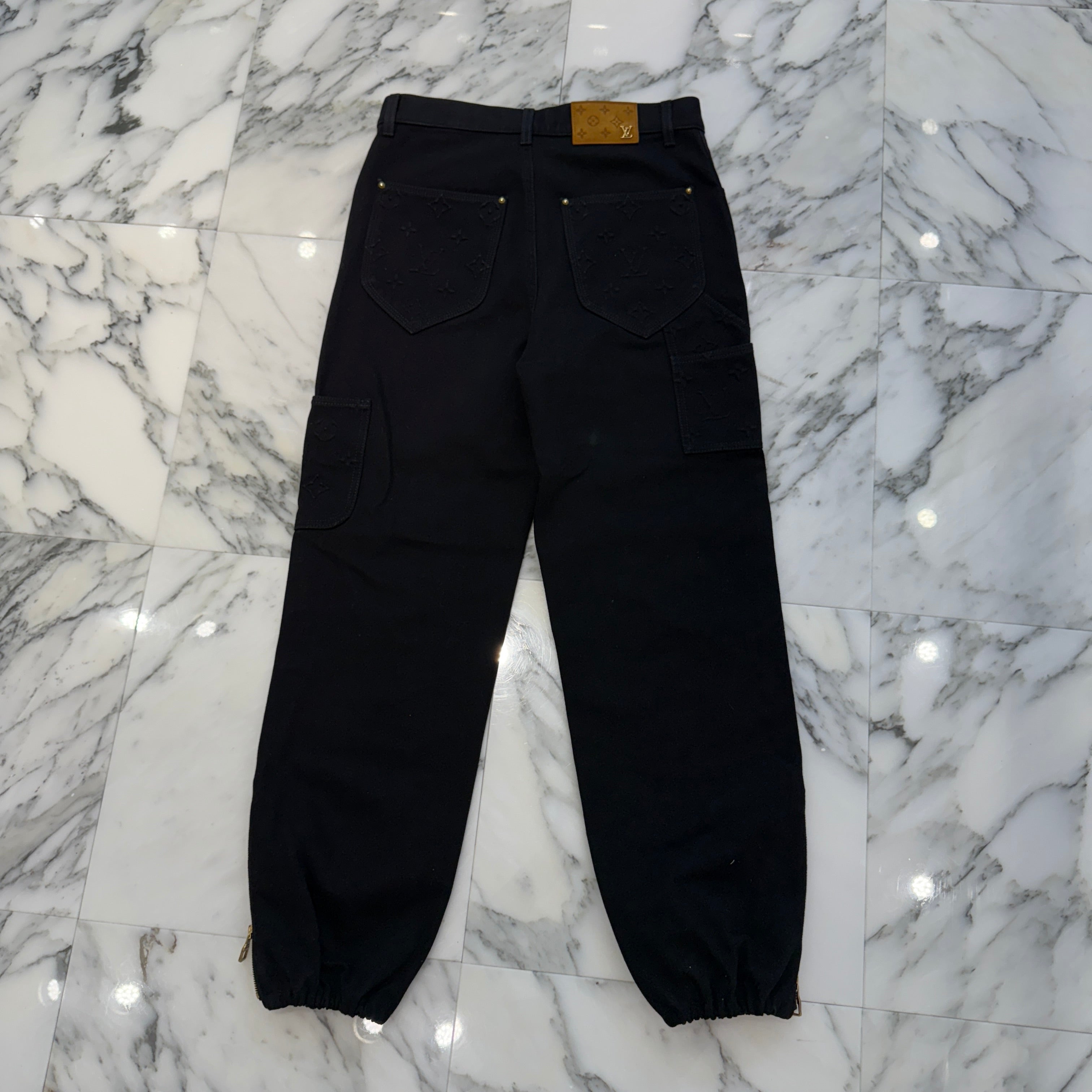 LOUIS VUITTON 2022AW Monogram Detail Carpenter Denim Pants HND10W Size 28 ルイヴィトン モノグラムディテール カーペンター デニムパンツ サイズ28