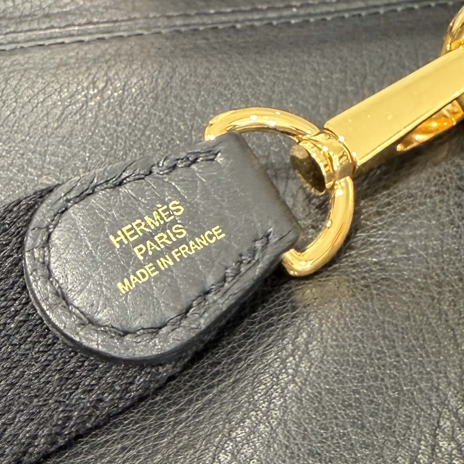 HERMES Evelyn Amazon TPM "Noir" K刻印 エルメス エブリン アマゾン TPM "ノワール" レザーショルダーバッグ K刻印