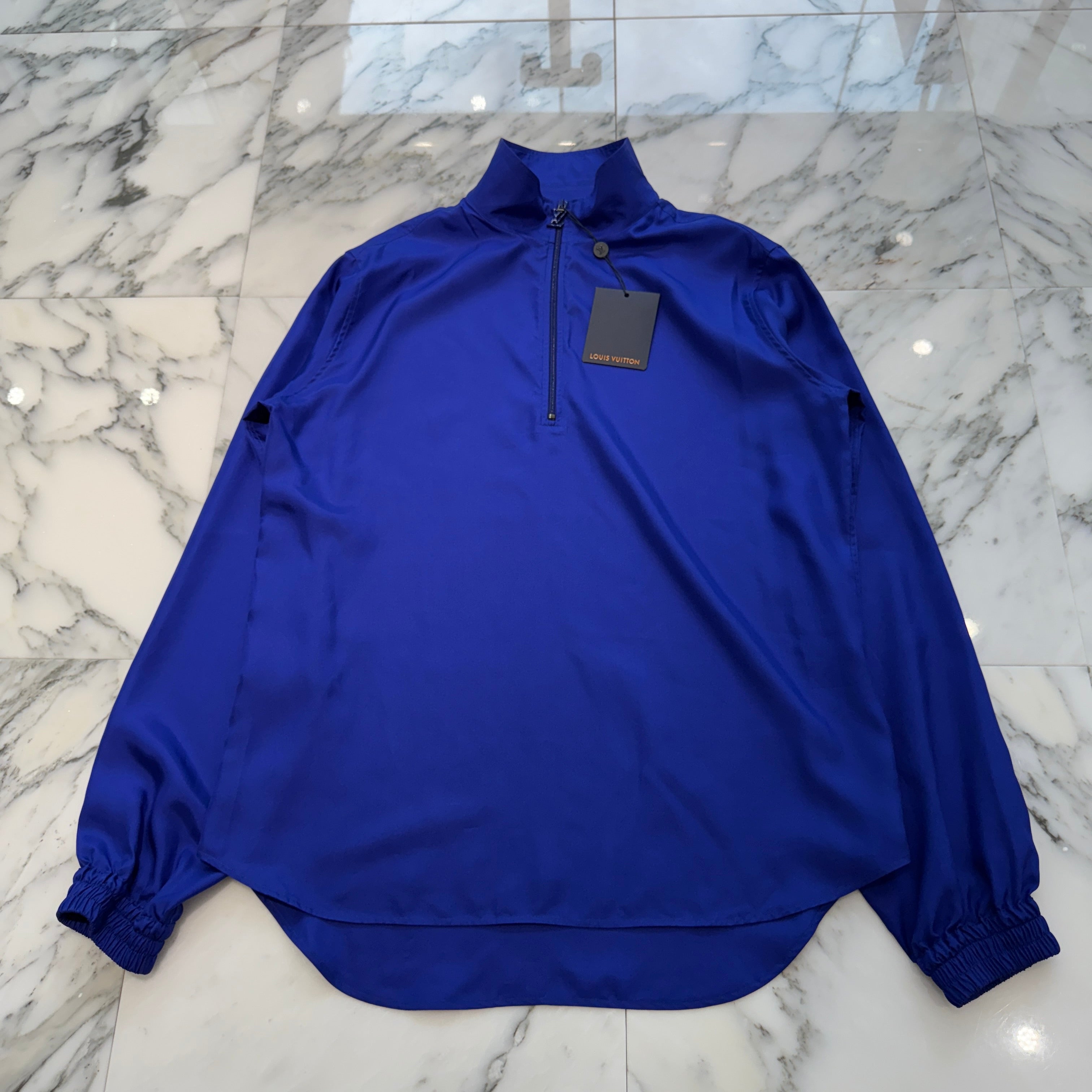 LOUIS VUITTON 2022SS Half Zip Silk Blouson HMS77W Size L ルイヴィトン ハーフジップ シルクブルゾン サイズL