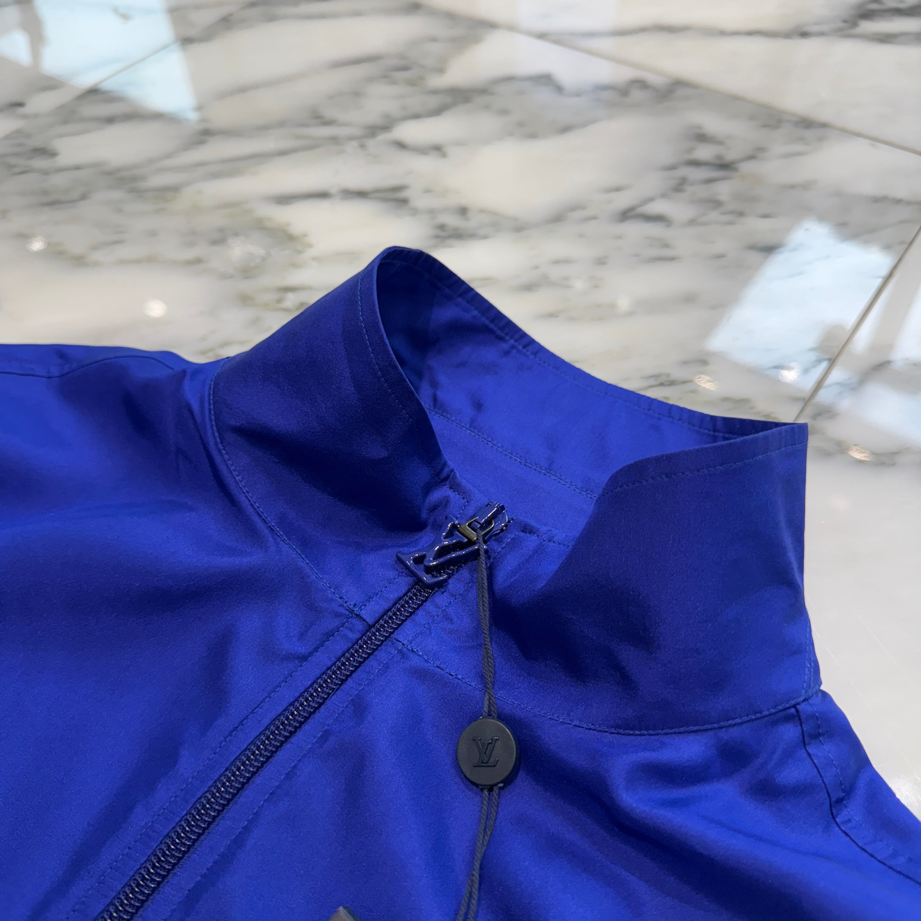 LOUIS VUITTON 2022SS Half Zip Silk Blouson HMS77W Size L ルイヴィトン ハーフジップ シルクブルゾン サイズL