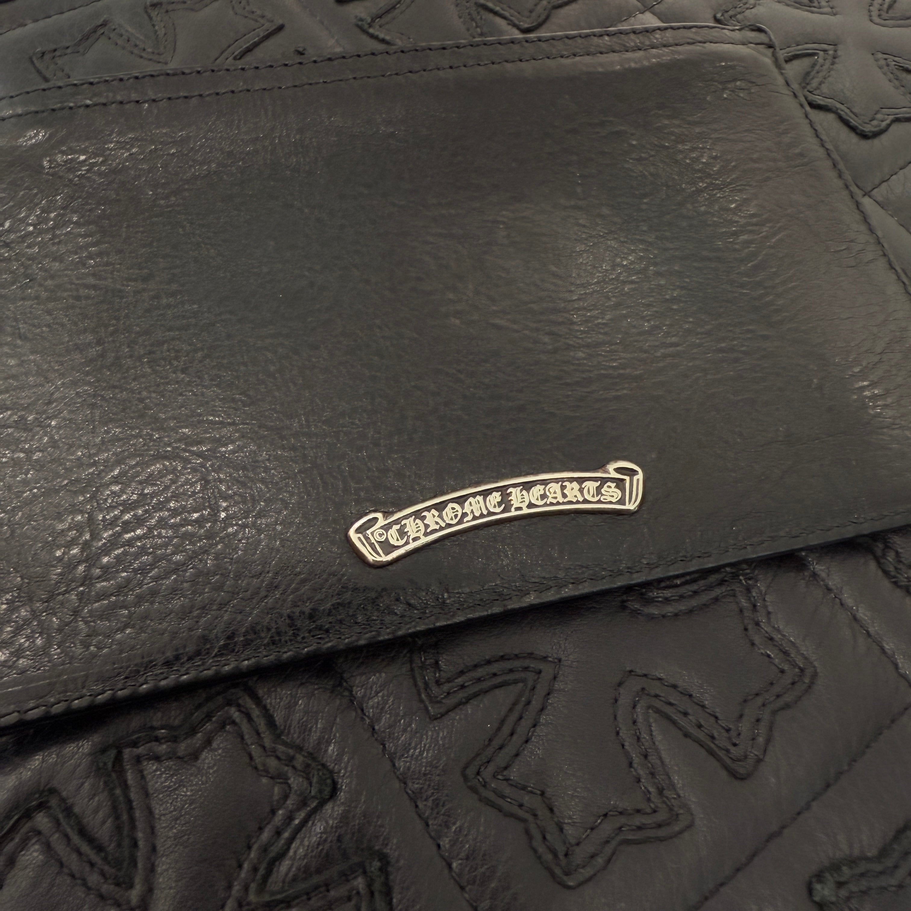 CHROME HEARTS Red 1 Cross Leather Patch Change Purse クロムハーツ レッド 1クロス レザーパッチ コインケース