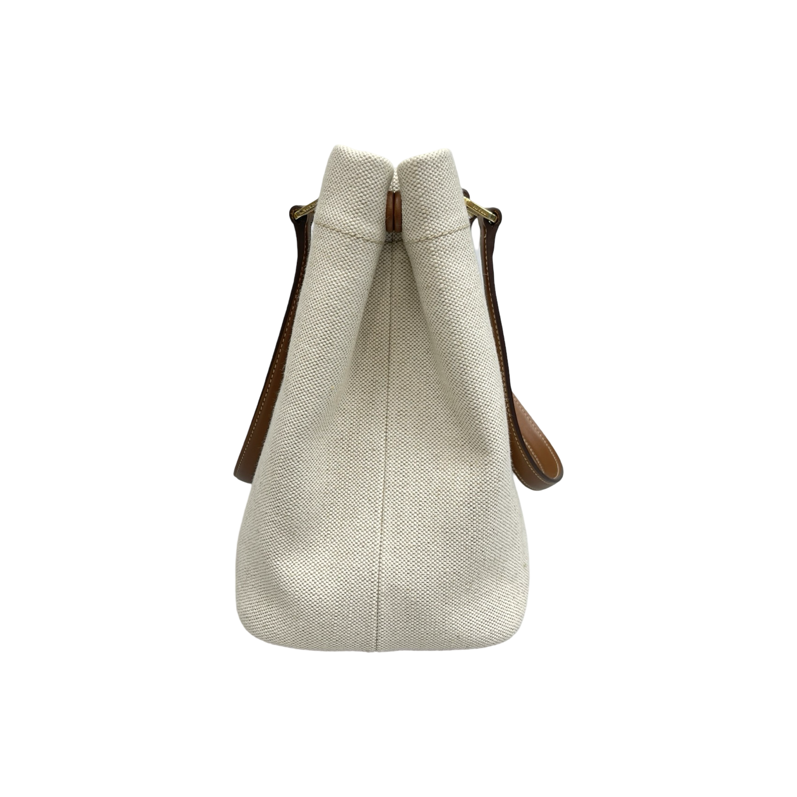 PRADA 2023SS Linen Blend Leather Tote Bag 1BG356