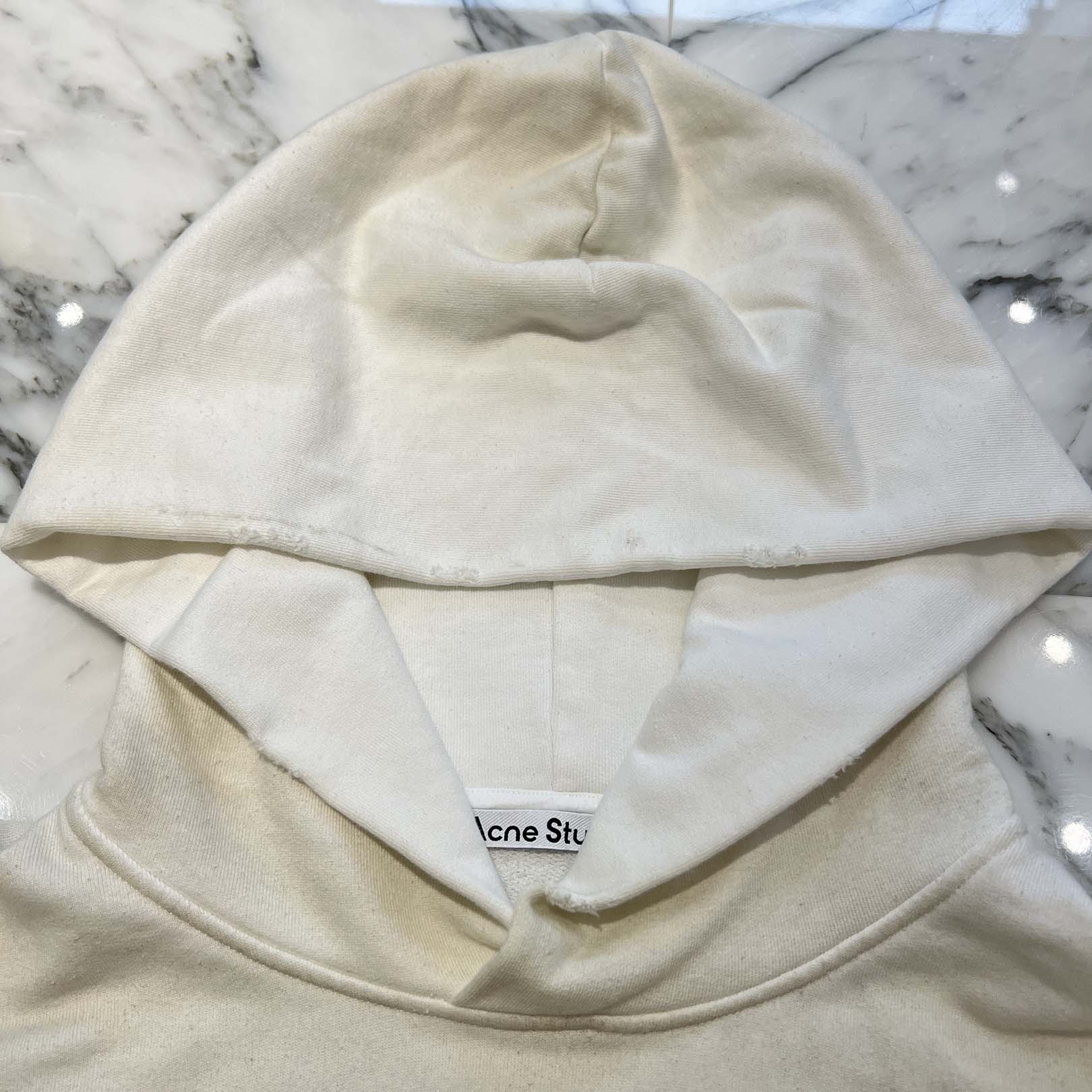 Acne Studios 2024SS Garment Dye Spray Logo Hoodie Sweater FN-UX-SWEA000020 Size L アクネストゥディオズ ガーメントダイスプレー加工ロゴフーディーセーター サイズL