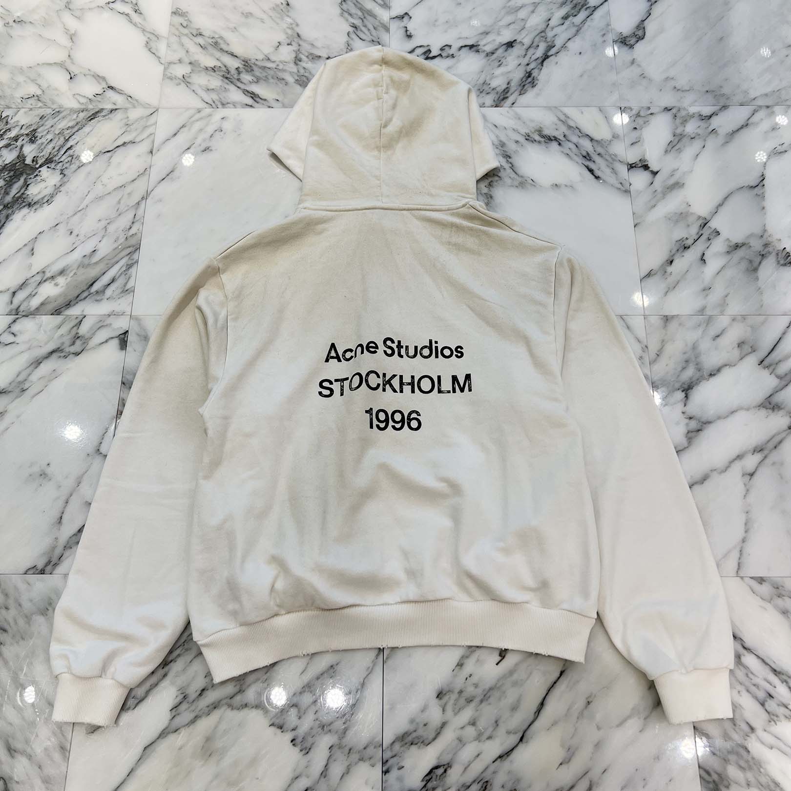 Acne Studios 2024SS Garment Dye Spray Logo Hoodie Sweater FN-UX-SWEA000020 Size L アクネストゥディオズ ガーメントダイスプレー加工ロゴフーディーセーター サイズL