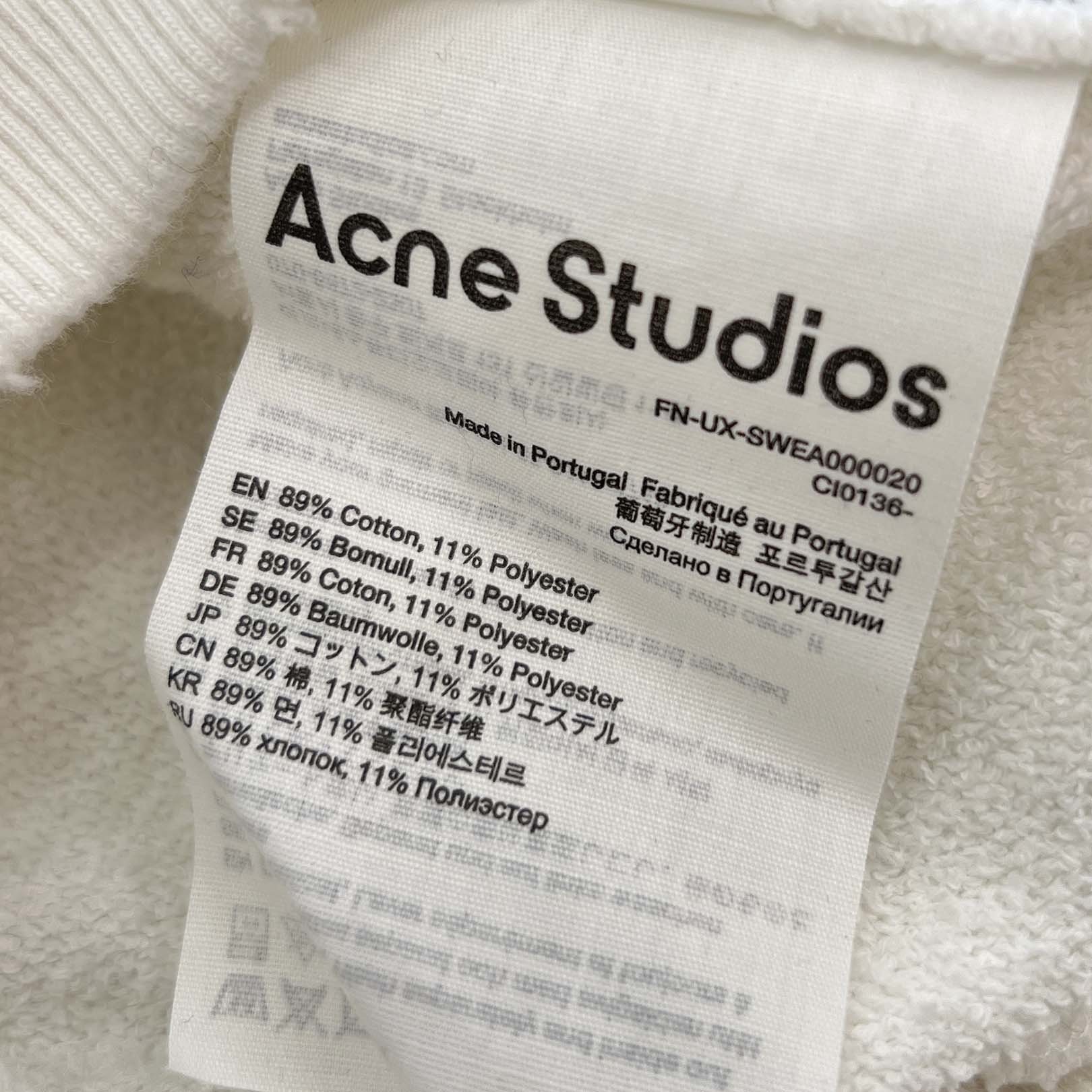 Acne Studios 2024SS Garment Dye Spray Logo Hoodie Sweater FN-UX-SWEA000020 Size L アクネストゥディオズ ガーメントダイスプレー加工ロゴフーディーセーター サイズL