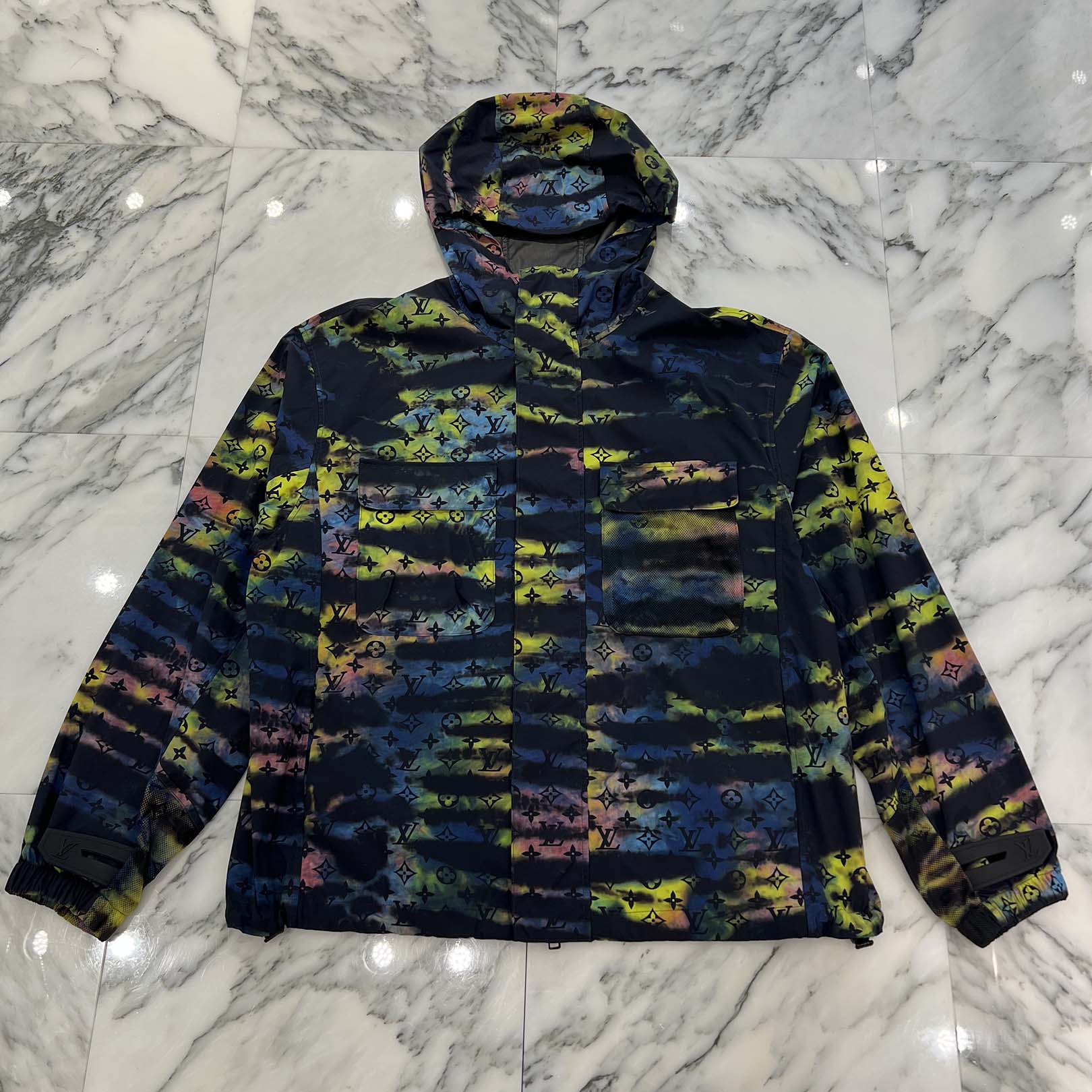 LOUIS VUITTON 2021AW Monogram Tie Dye Technical Blouson Jacket 1A99T7 Size 54 ルイヴィトン モノグラム タイダイ テクニカル ブルゾンジャケット サイズ54