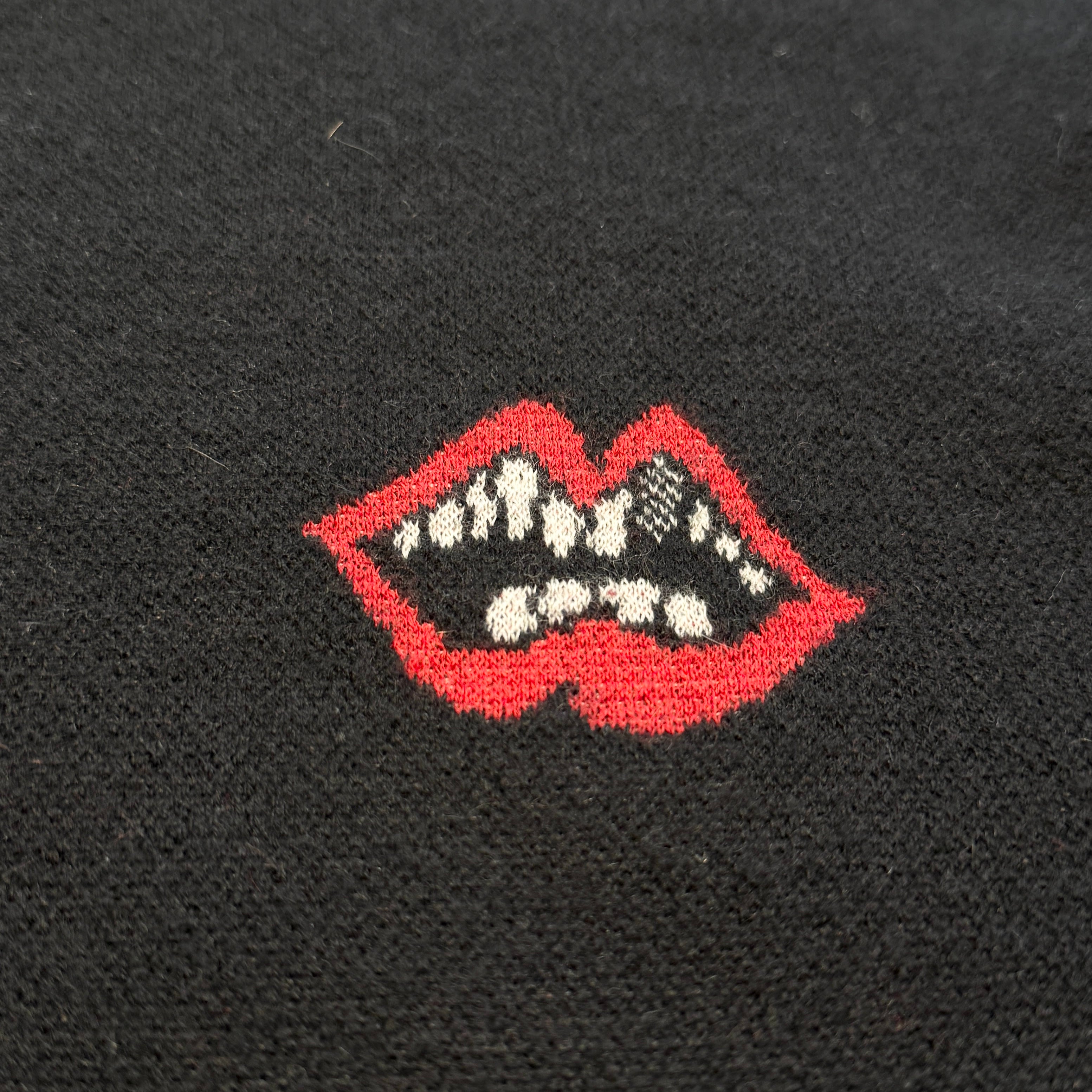 CHROME HEART × MATTY BOY Y NOT CHOMPER 3 Cemetery Cross Leather Patch Cashmere Knit Sweater Size S クロムハーツ × マッティボーイ ワイノット チョンパー 3セメタリー クロスレザーパッチ カシミヤ ニットセーター サイズS