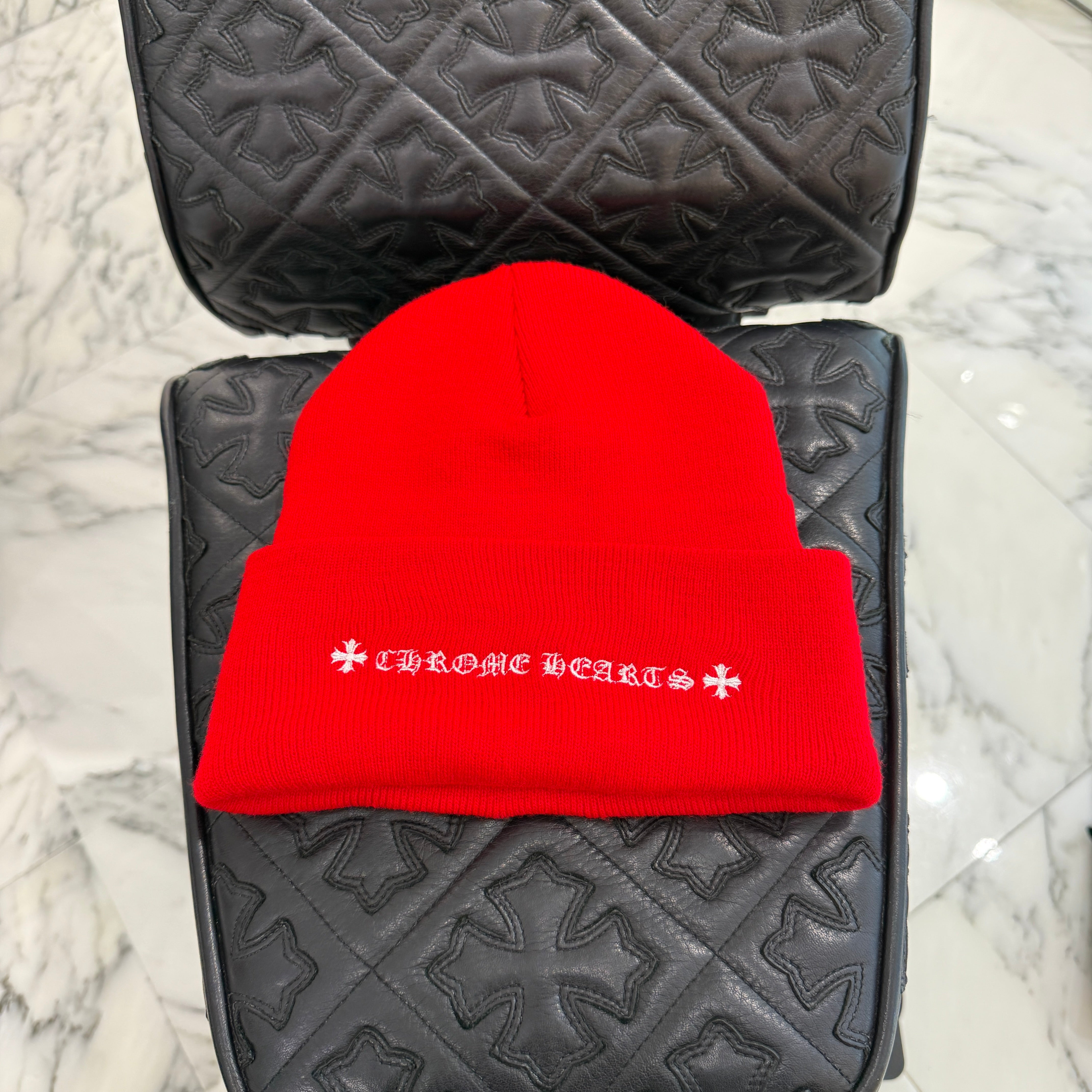 CHROME HEARTS Triple Cross Embroidery Beanie Size ONE SIZE（23cm）クロムハーツ トリプルクロス刺繍 ビーニー