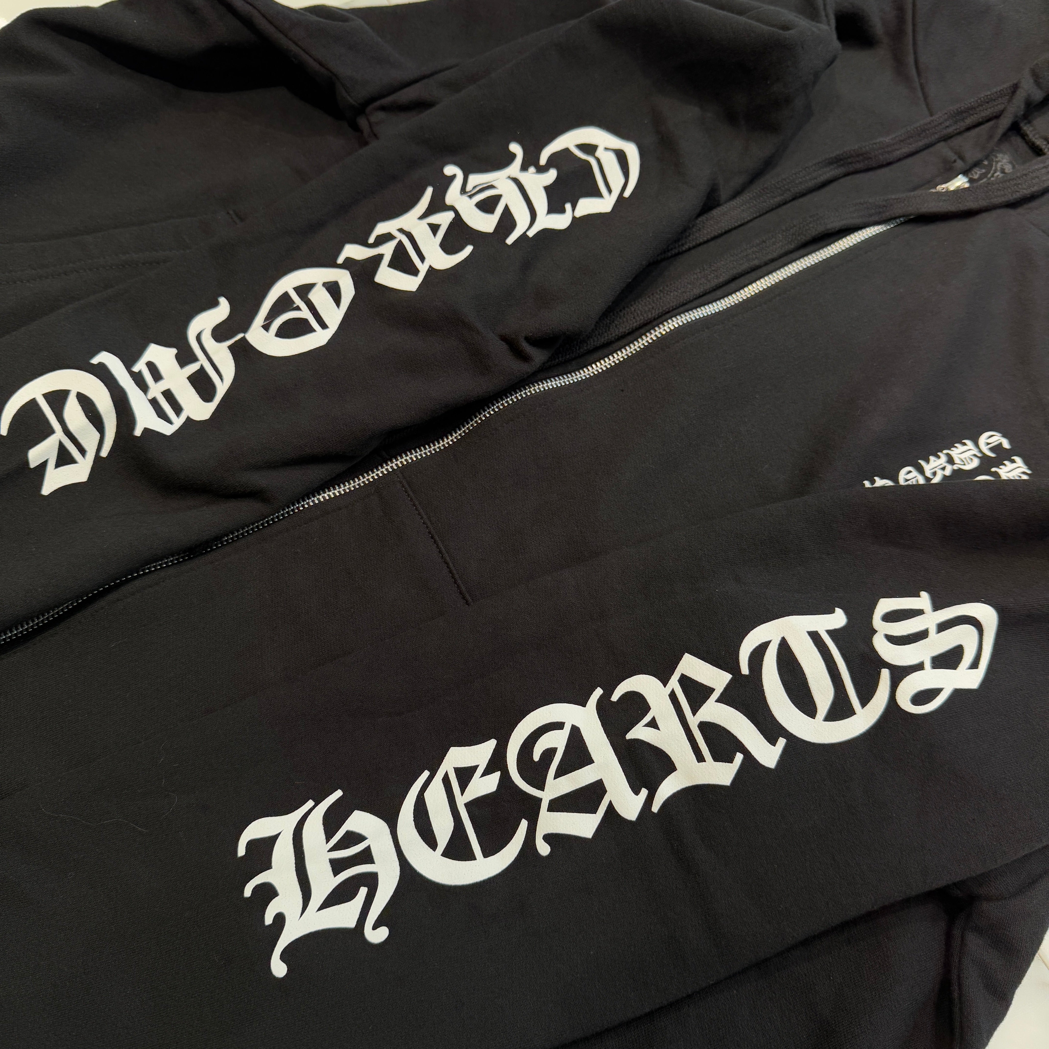 CHROME HEARTS Vertical Arm Logo Zip Up Hoodie Size L クロムハーツ