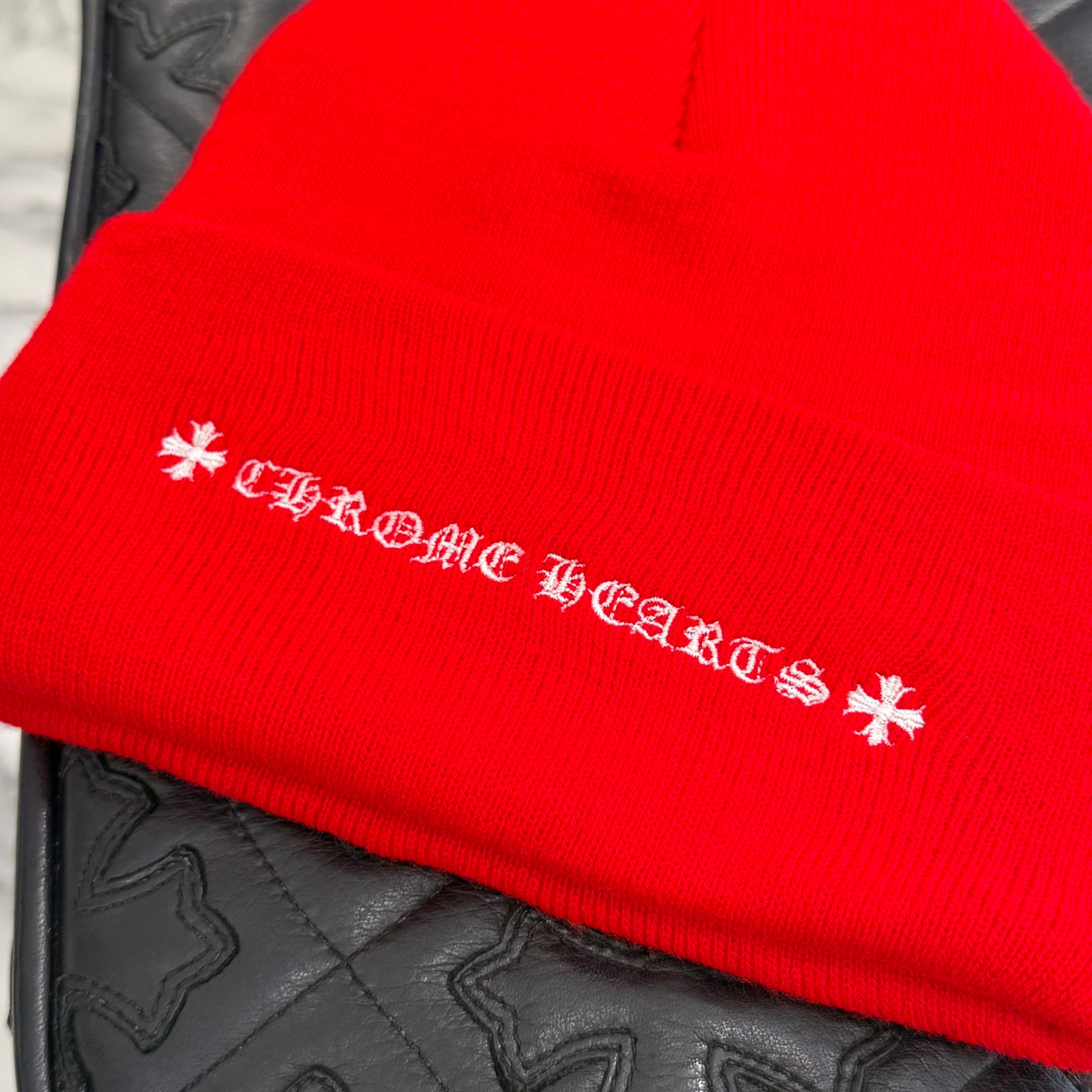 CHROME HEARTS Triple Cross Embroidery Beanie Size ONE SIZE（23cm）クロムハーツ トリプルクロス刺繍 ビーニー
