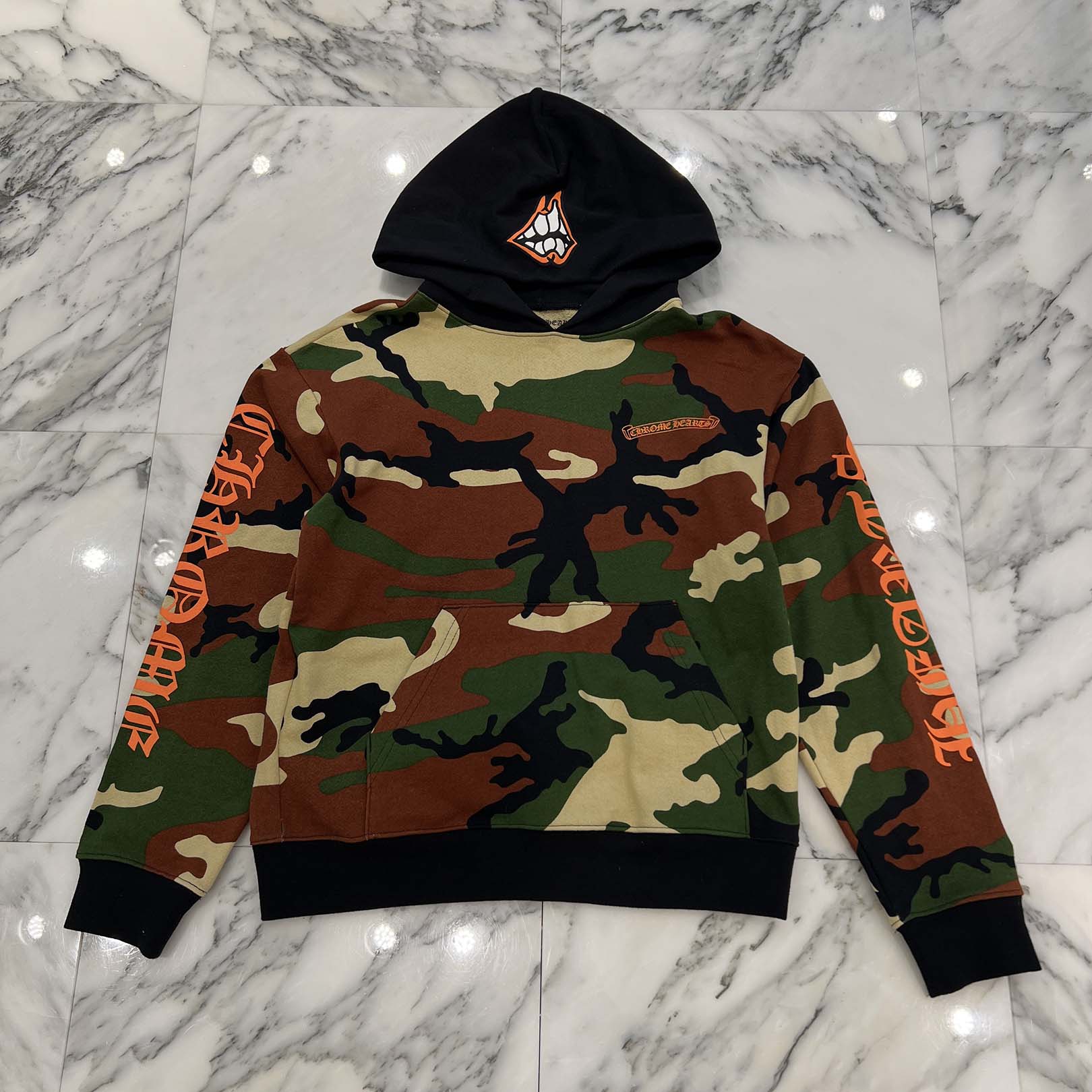 CHROME HEARTS × MATTY BOY 2022SS PPO CAUTION HD PLVR Size M クロムハーツ × マッティボーイ コーション プルオーバーフーディ サイズ M