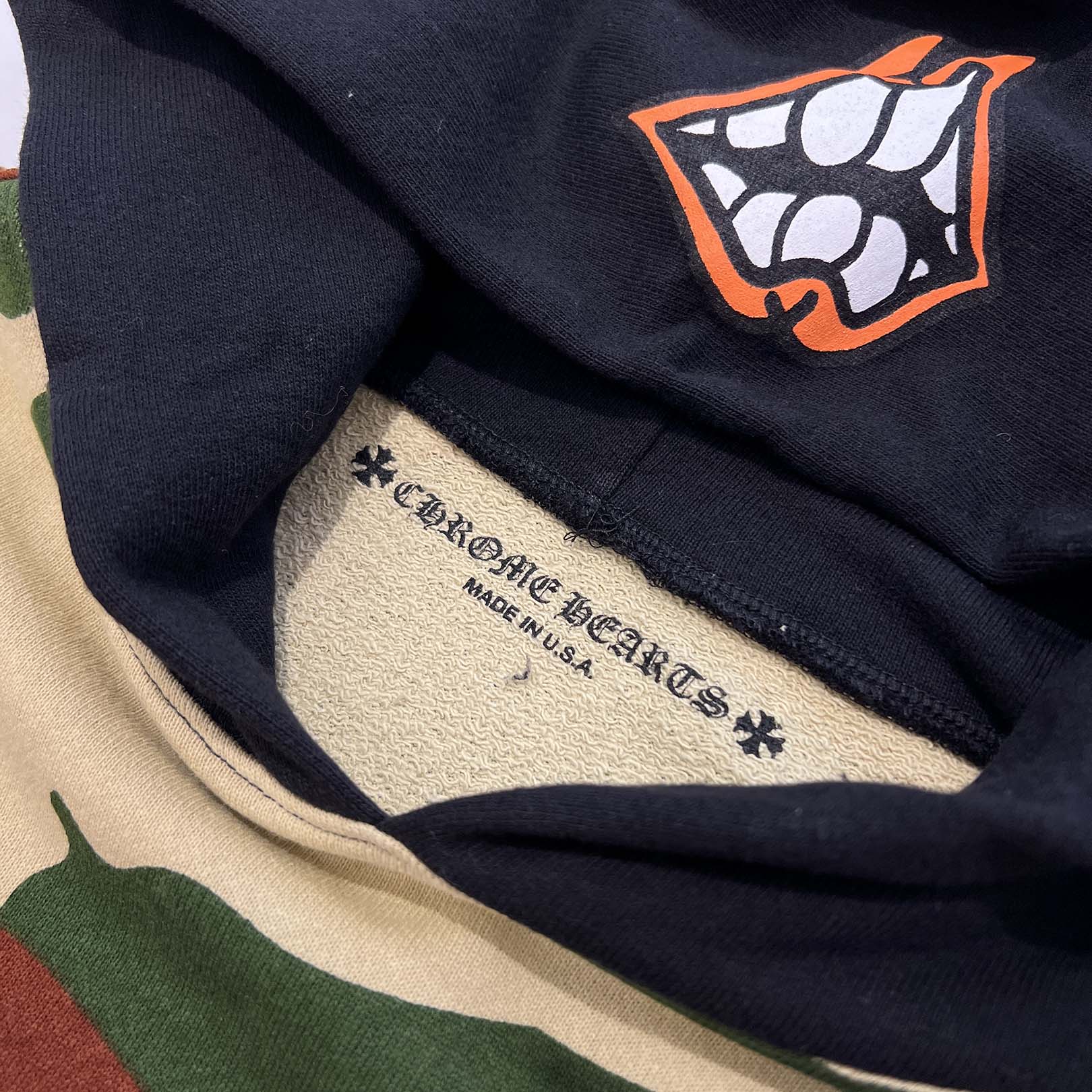 CHROME HEARTS × MATTY BOY 2022SS PPO CAUTION HD PLVR Size M クロムハーツ × マッティボーイ コーション プルオーバーフーディ サイズ M