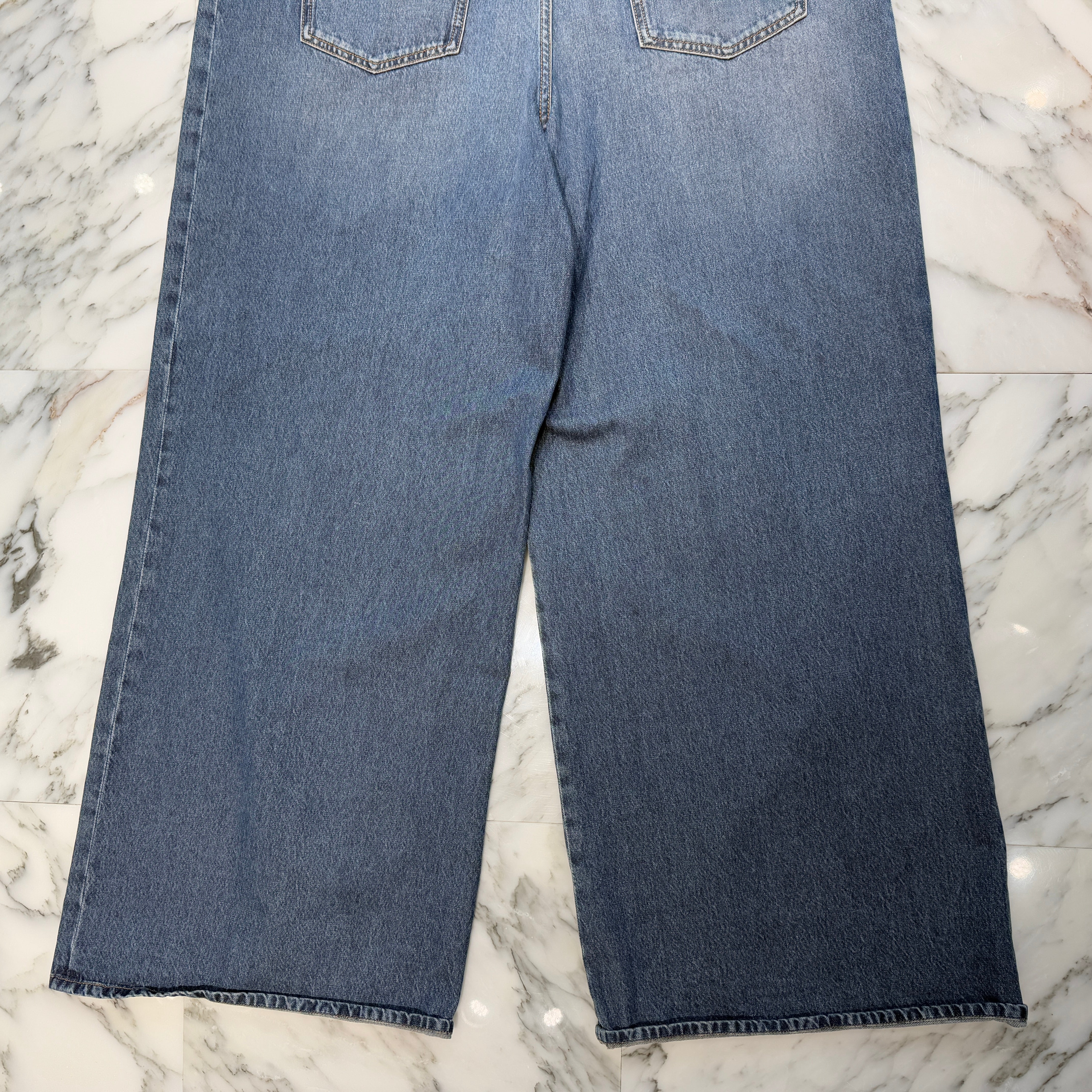 CHANEL 2024 Cruise Coco Mark Wide Denim Pants P76747V68693 Size 50 シャネル ココマーク ワイド デニムパンツ サイズ50