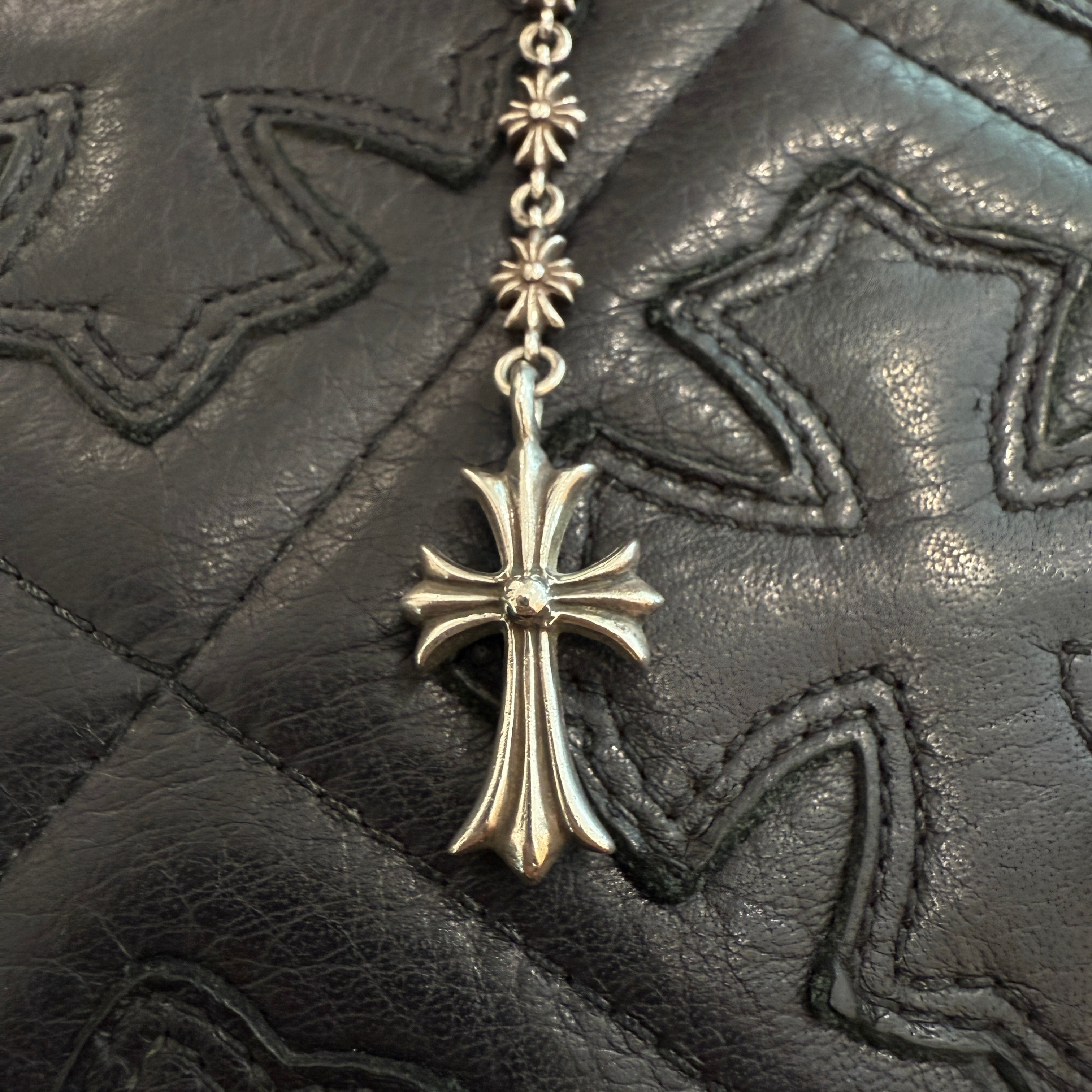 CHROME HEARTS Rosary Chalk CH Plus Chain Necklace クロムハ―ツ ロザリオ チョーク CHプラス チェーン ネックレス