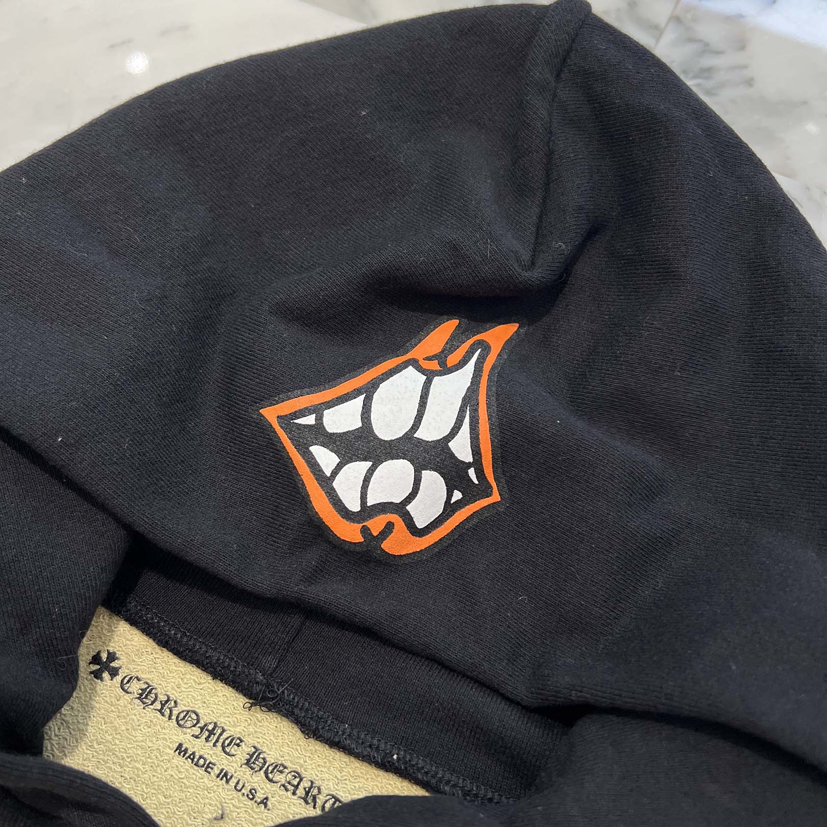 CHROME HEARTS × MATTY BOY 2022SS PPO CAUTION HD PLVR Size M クロムハーツ × マッティボーイ コーション プルオーバーフーディ サイズ M