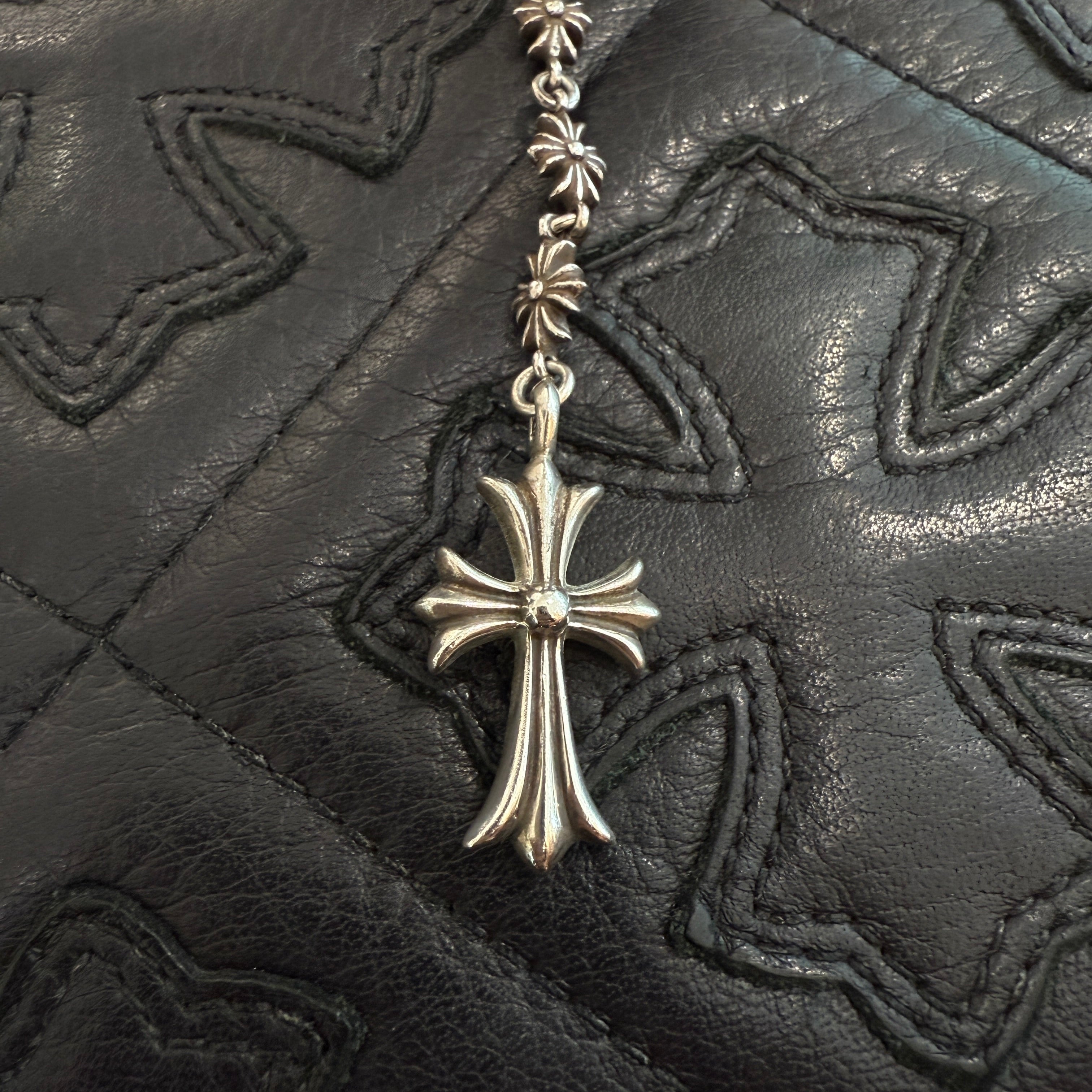 CHROME HEARTS Rosary Chalk CH Plus Chain Necklace クロムハ―ツ ロザリオ チョーク CHプラス チェーン ネックレス