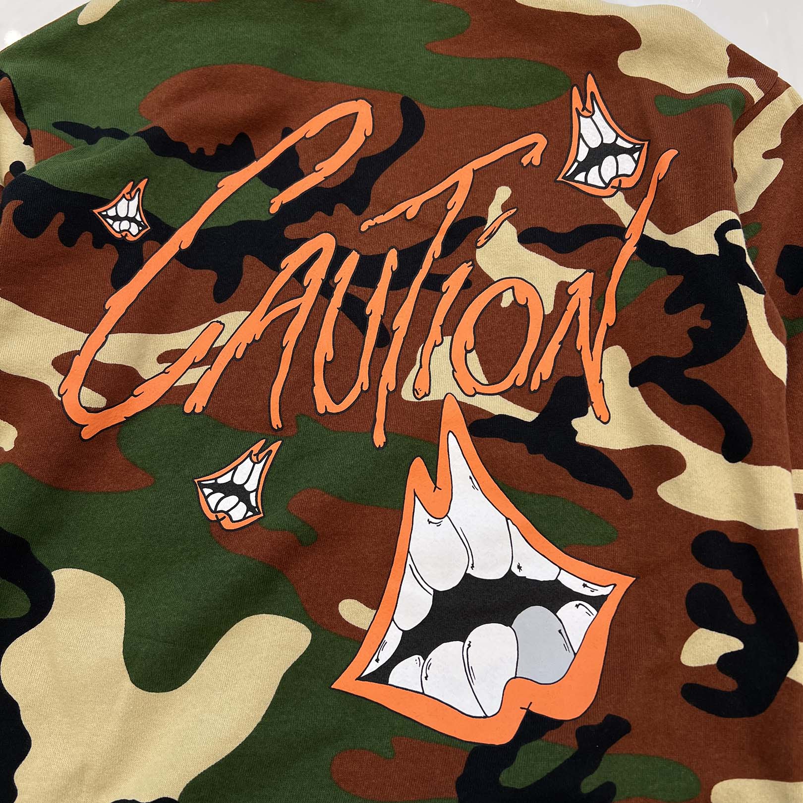 CHROME HEARTS × MATTY BOY 2022SS PPO CAUTION HD PLVR Size M クロムハーツ × マッティボーイ コーション プルオーバーフーディ サイズ M
