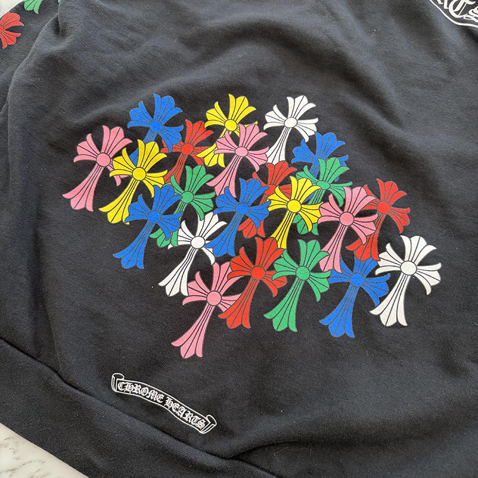 CHROME HEARTS 2022SS MLTCOL CEM CRS Zip Up Hoodie Size M クロムハーツ マルチカラー セメタリークロス ジップアップフーディ サイズM