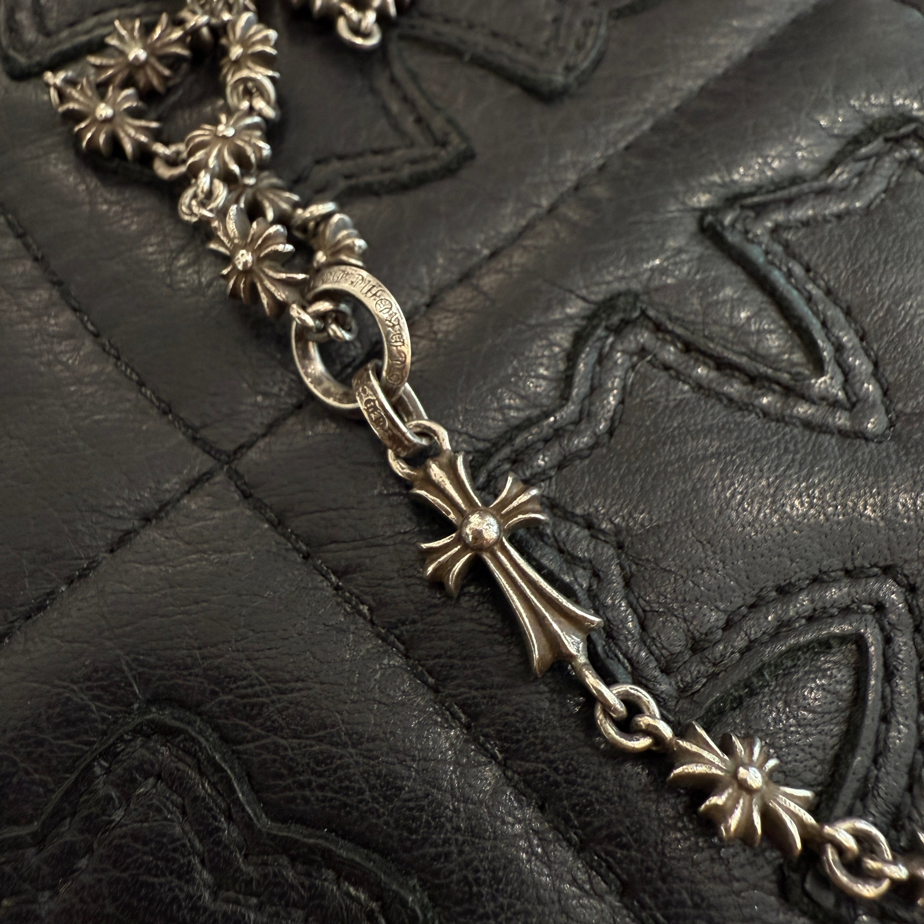 CHROME HEARTS Rosary Chalk CH Plus Chain Necklace クロムハ―ツ ロザリオ チョーク CHプラス チェーン ネックレス