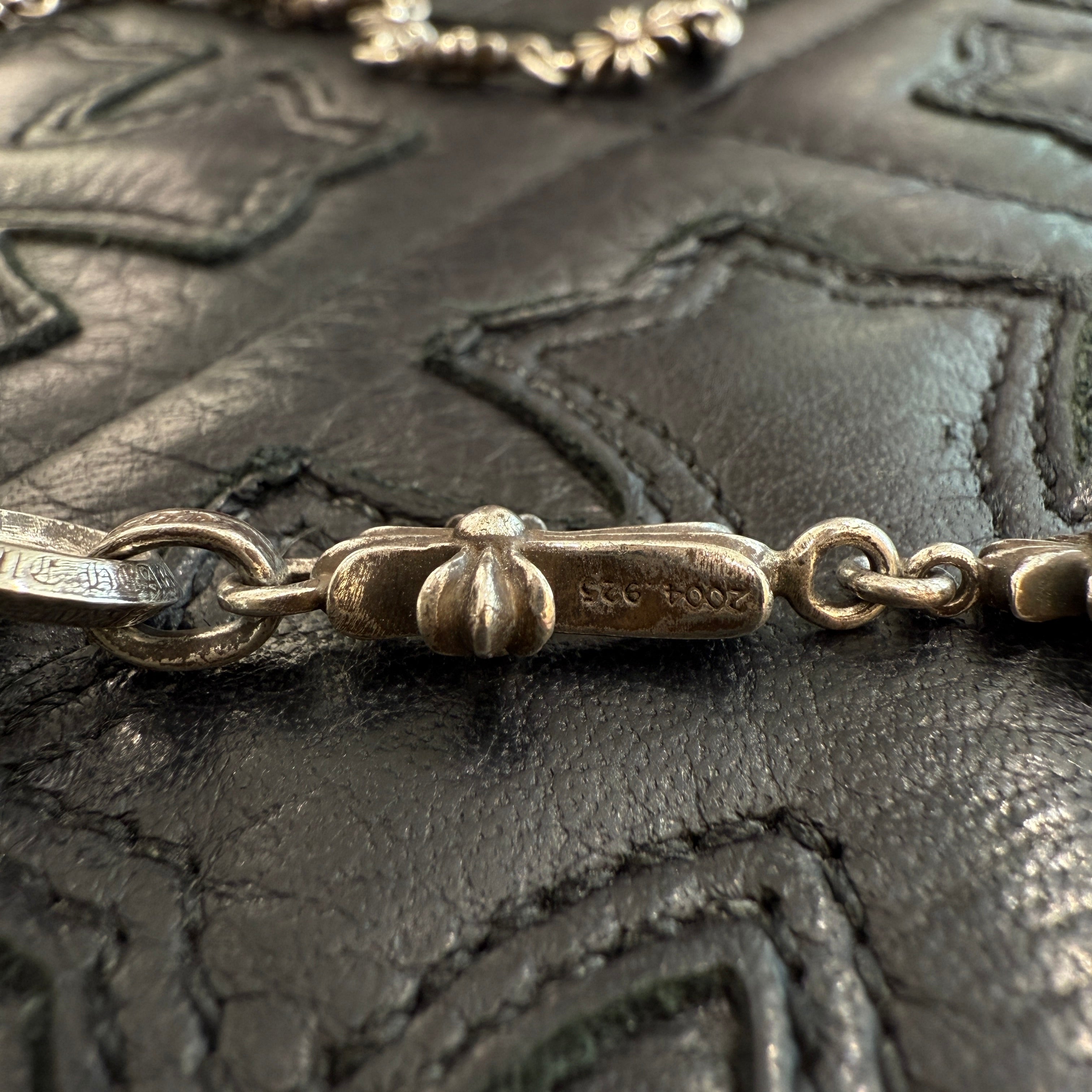 CHROME HEARTS Rosary Chalk CH Plus Chain Necklace クロムハ―ツ ロザリオ チョーク CHプラス チェーン ネックレス