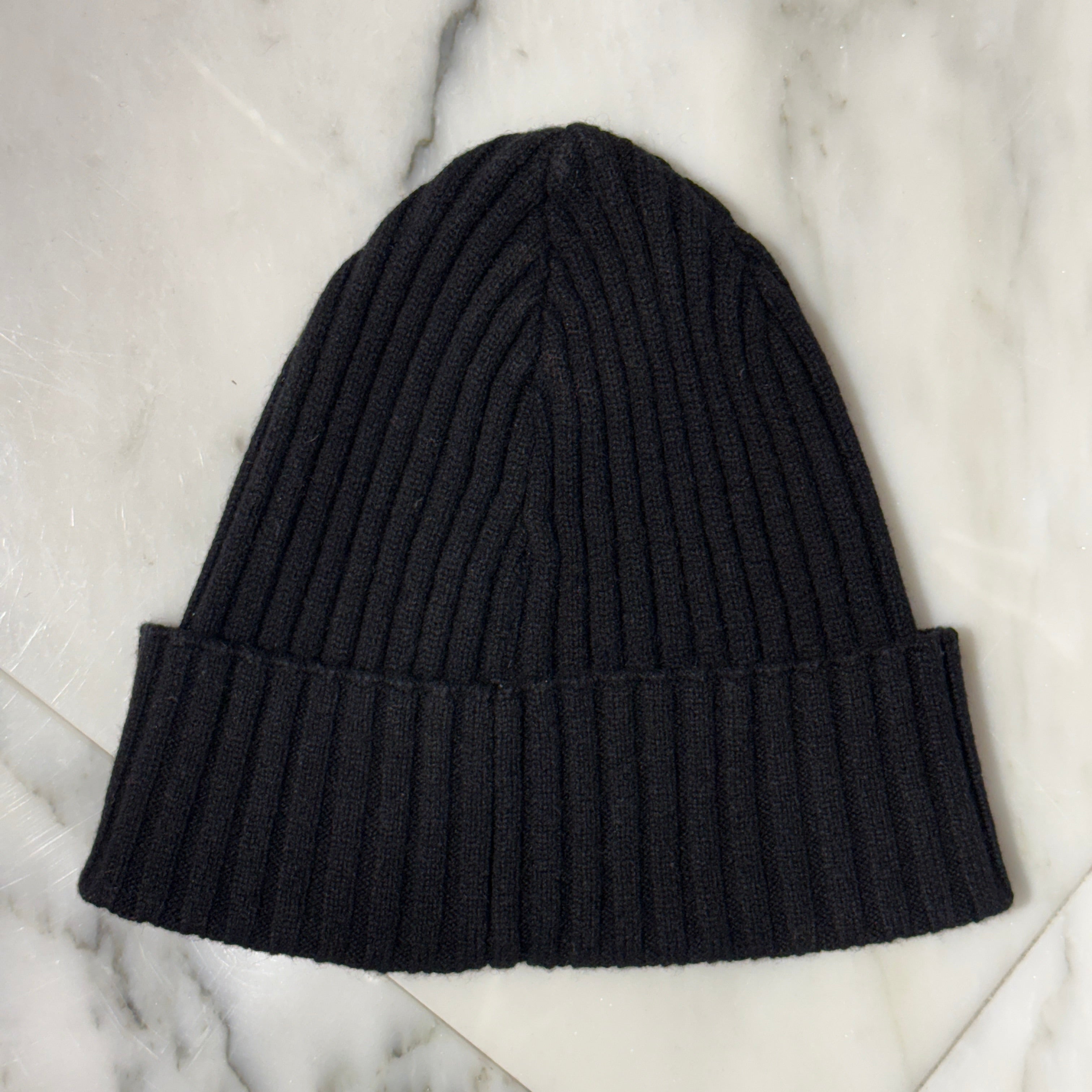 CHROME HEARTS Cashmere 1 Cross Leather Patch Beanie クロムハーツ