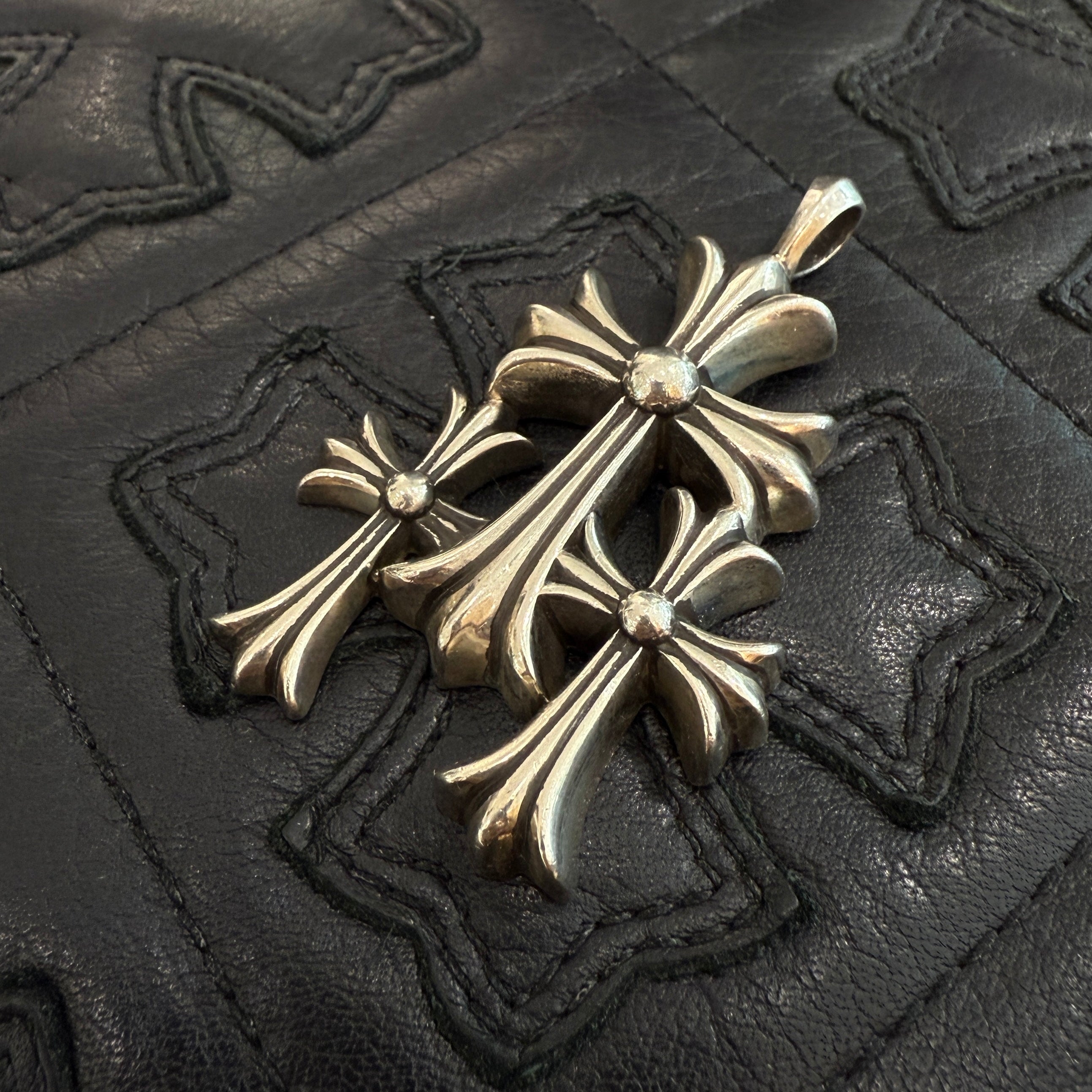 CHROME HEARTS Triple Cross Necklace Pendant Top クロムハーツ トリプルクロス ネックレス ペンダントトップ