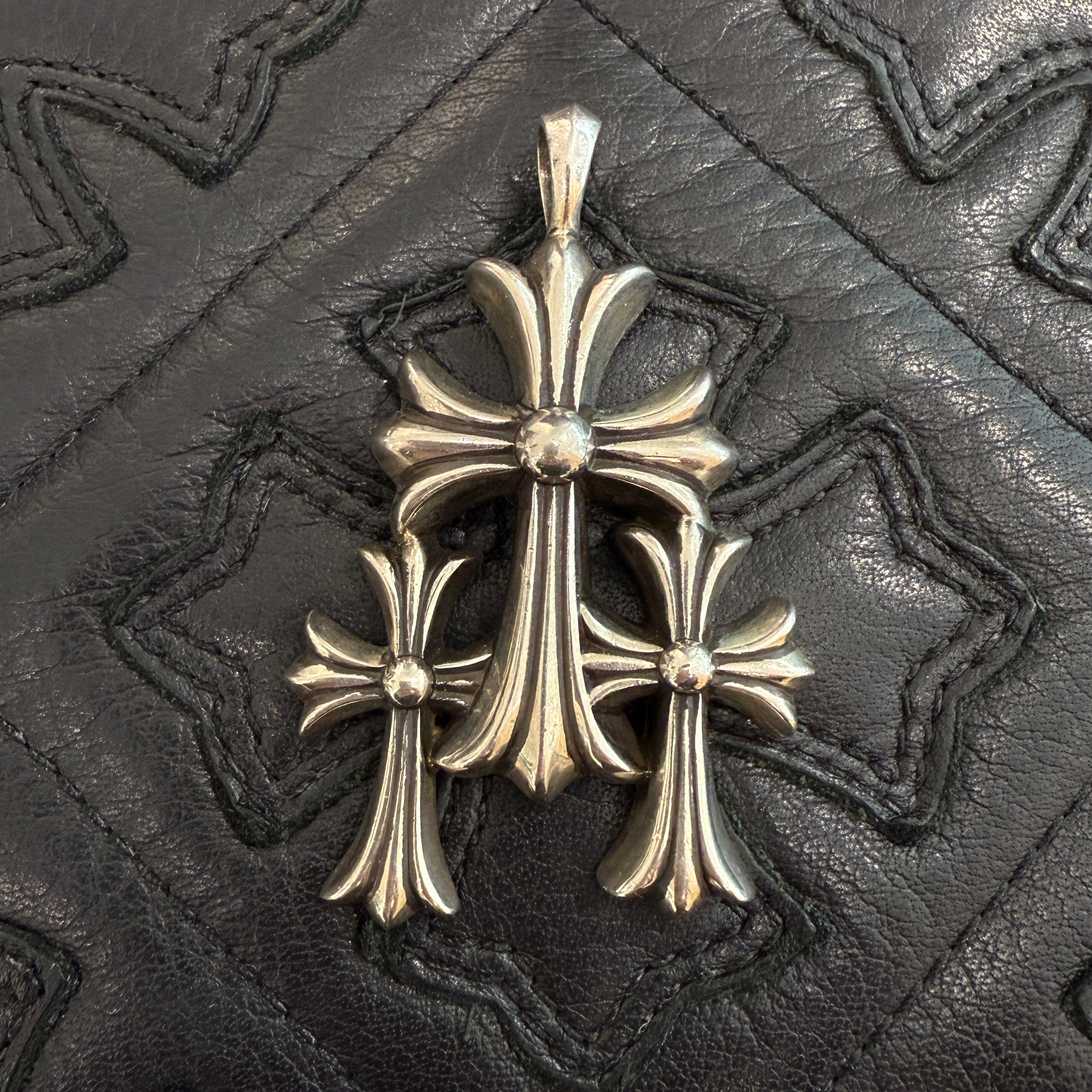 CHROME HEARTS Triple Cross Necklace Pendant Top クロムハーツ トリプルクロス ネックレス ペンダントトップ