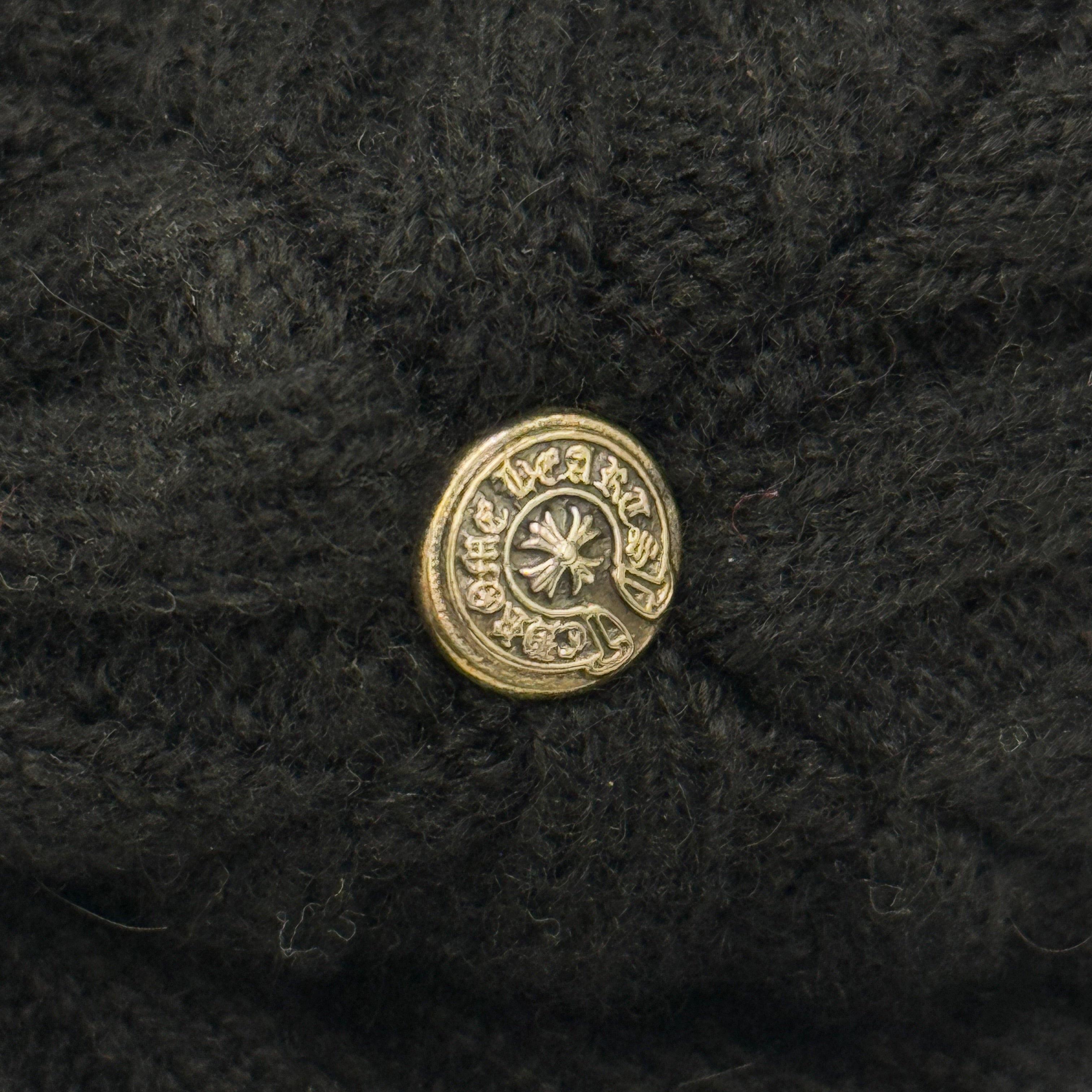 CHROME HEARTS Cashmere 1 Cross Leather Patch Beanie クロムハーツ